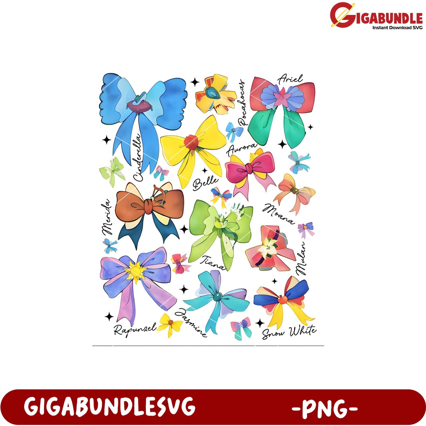 Colorful Bows Collection PNG for Crafting Projects