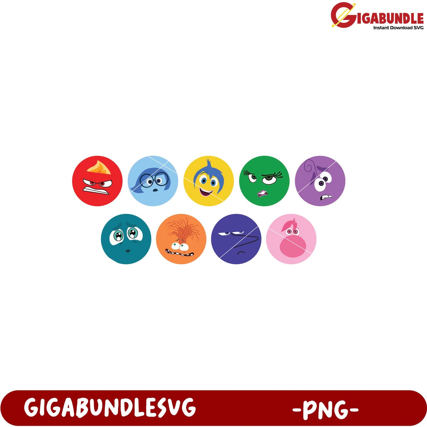 Colorful Cartoon Expressions Set PNG Downloadable Image