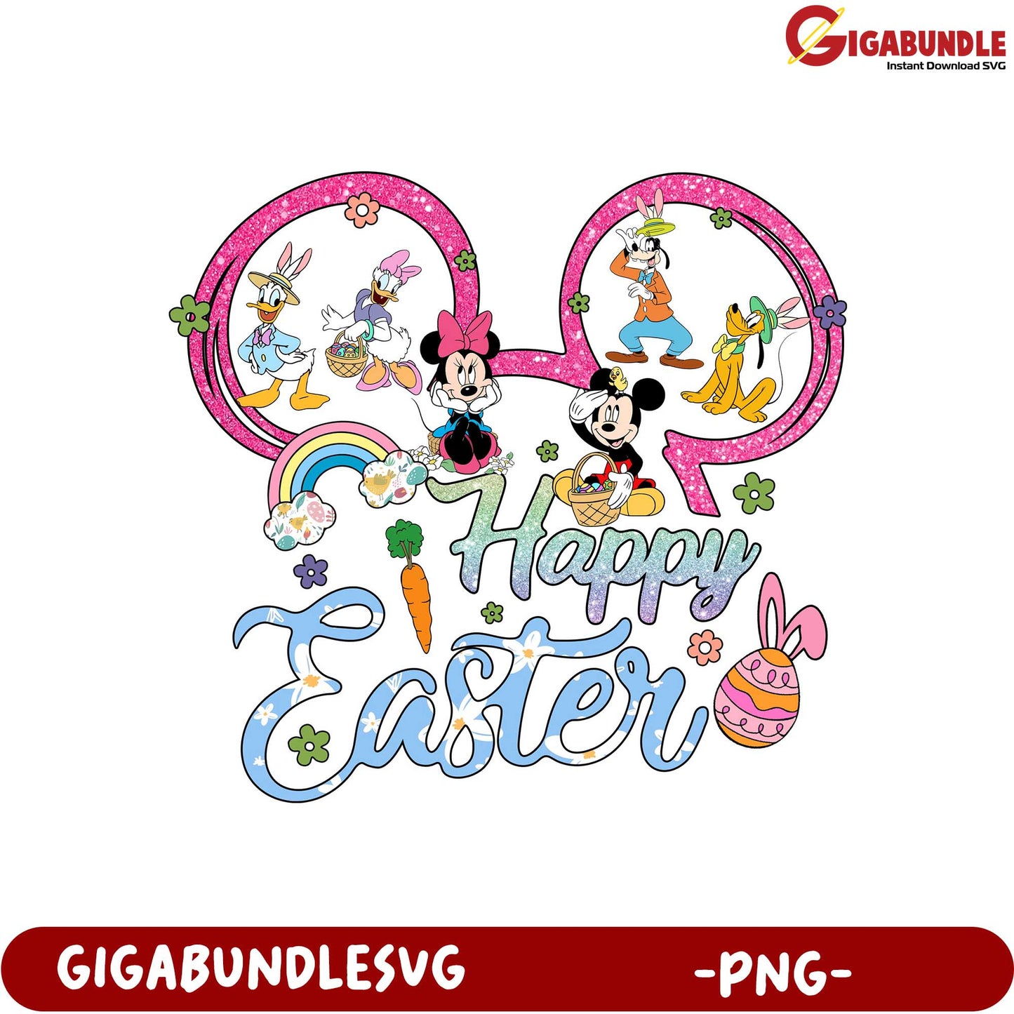 Colorful Disney Easter PNG Design for Fun Holiday Celebrations