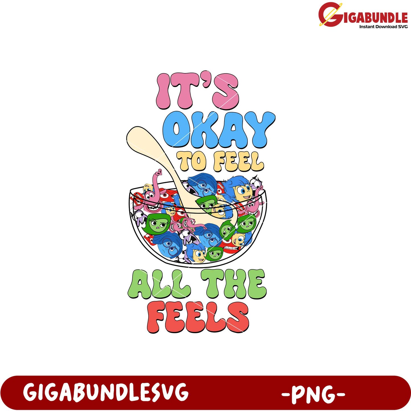 Colorful Feelings Bowl Graphic PNG for Emotions Design