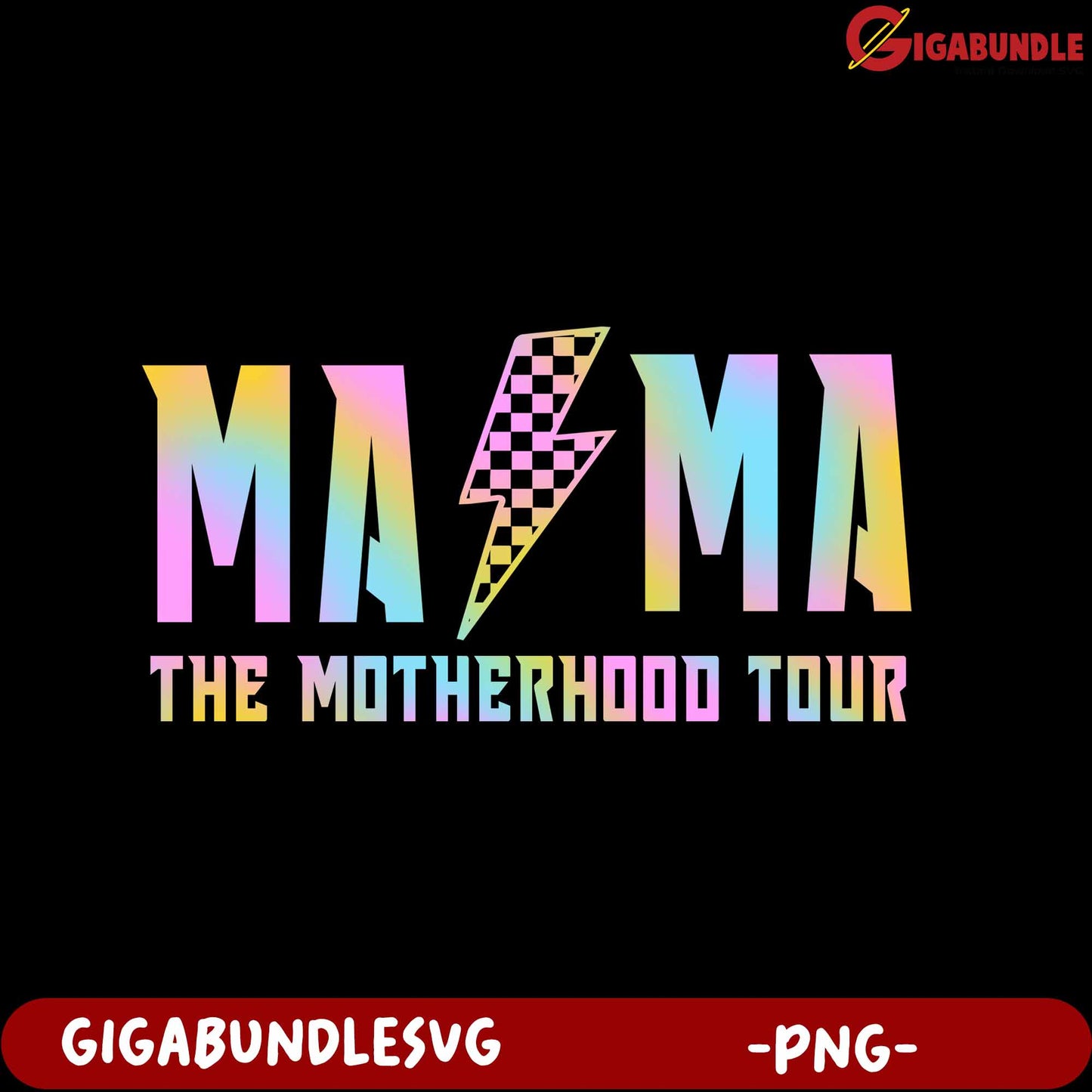 Colorful MA MA The Motherhood Tour Graphic Art PNG Format