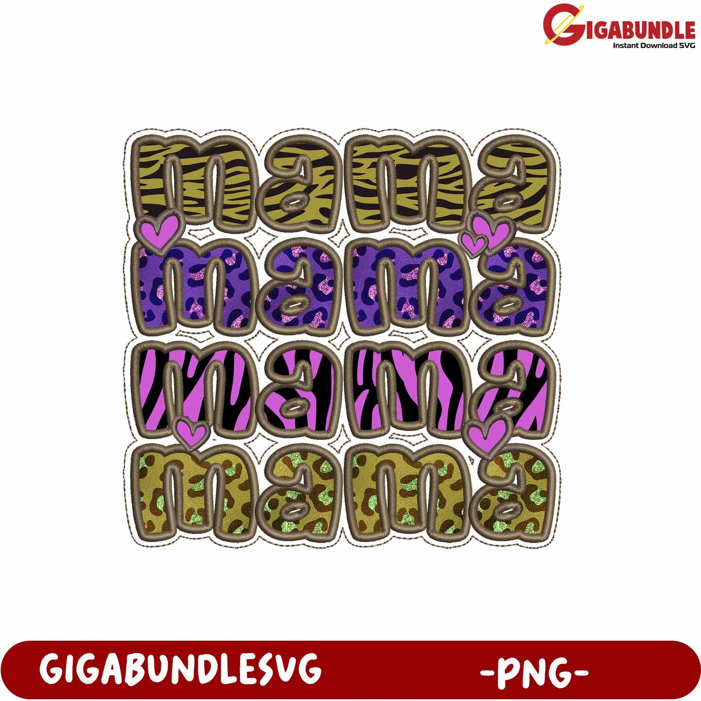 Colorful Mama Design PNG for Creative Projects and Crafts
