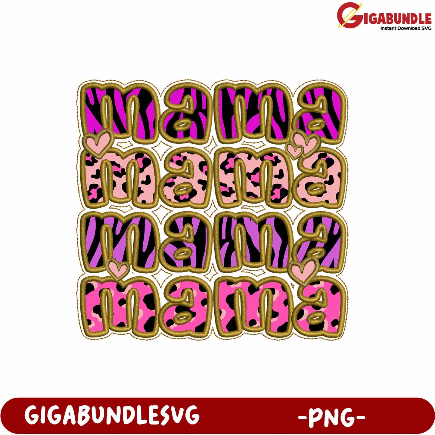 Colorful Mama PNG Design for Mothers Day Crafts and Projects