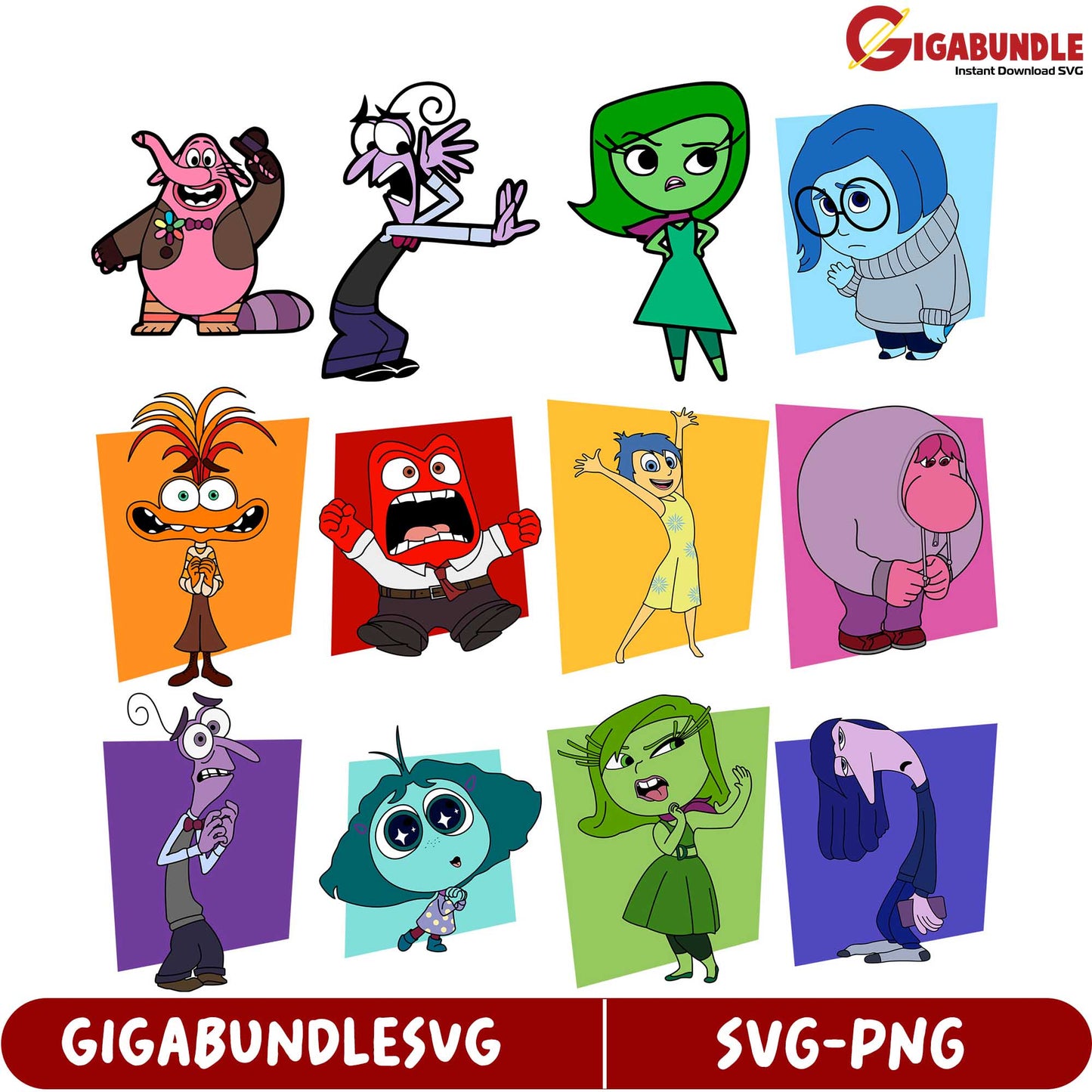 Colorful SVG Character Bundle for Custom Designs and Crafts