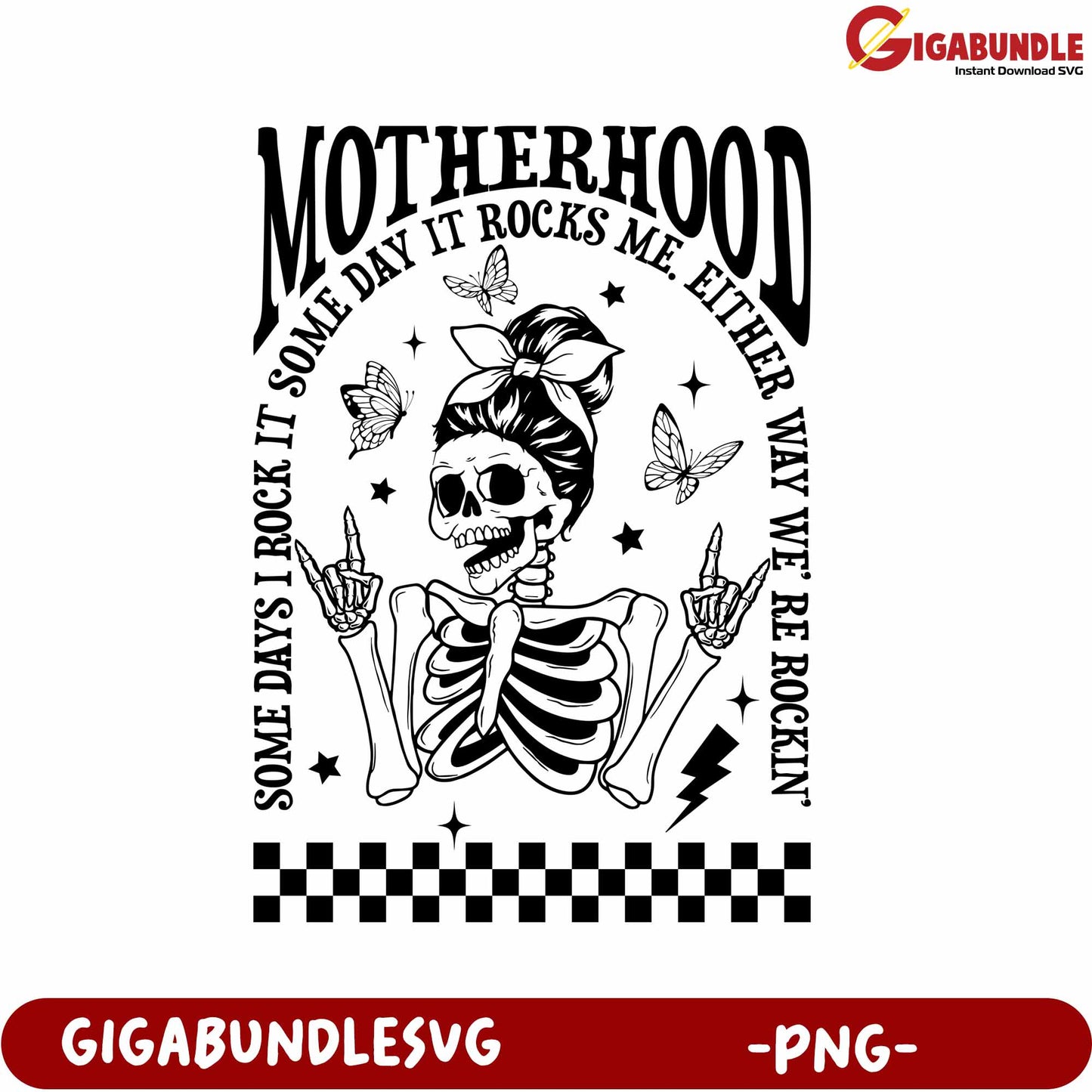 Cool Motherhood Skeleton Design for Creative Projects - PNG