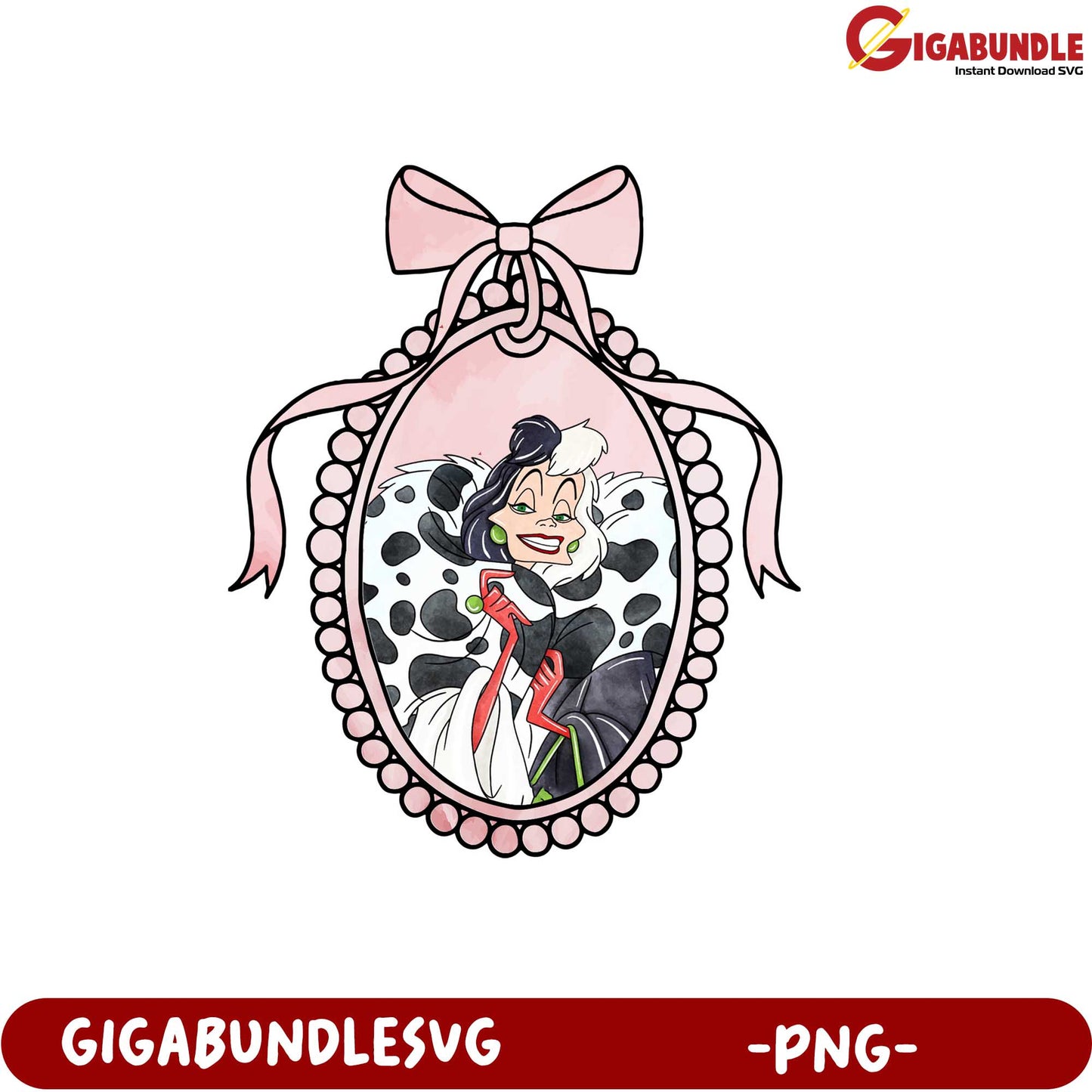 Cruella de Vil Classic Cartoon Art PNG for Creative Projects