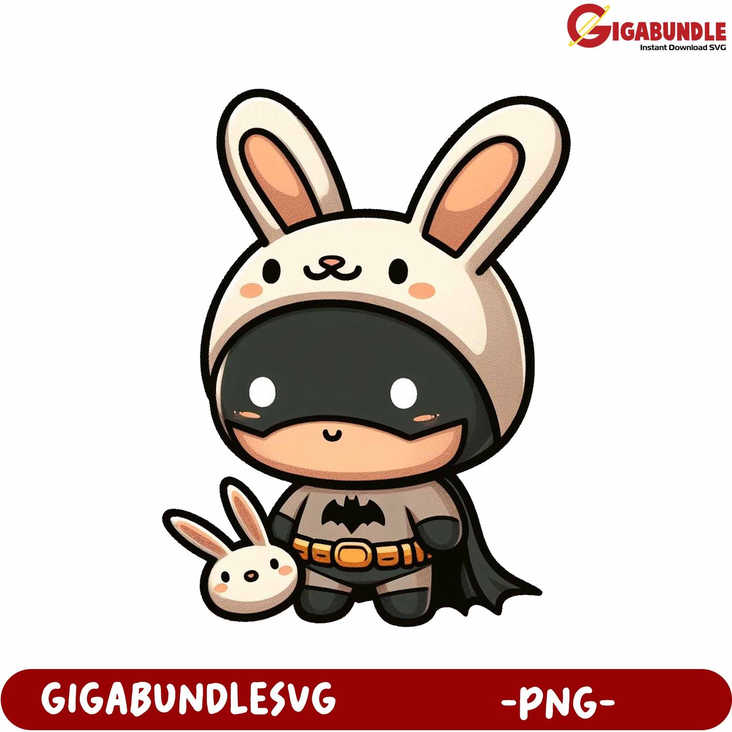 Cute Bunny Superhero Character PNG for Downloads and Crafts