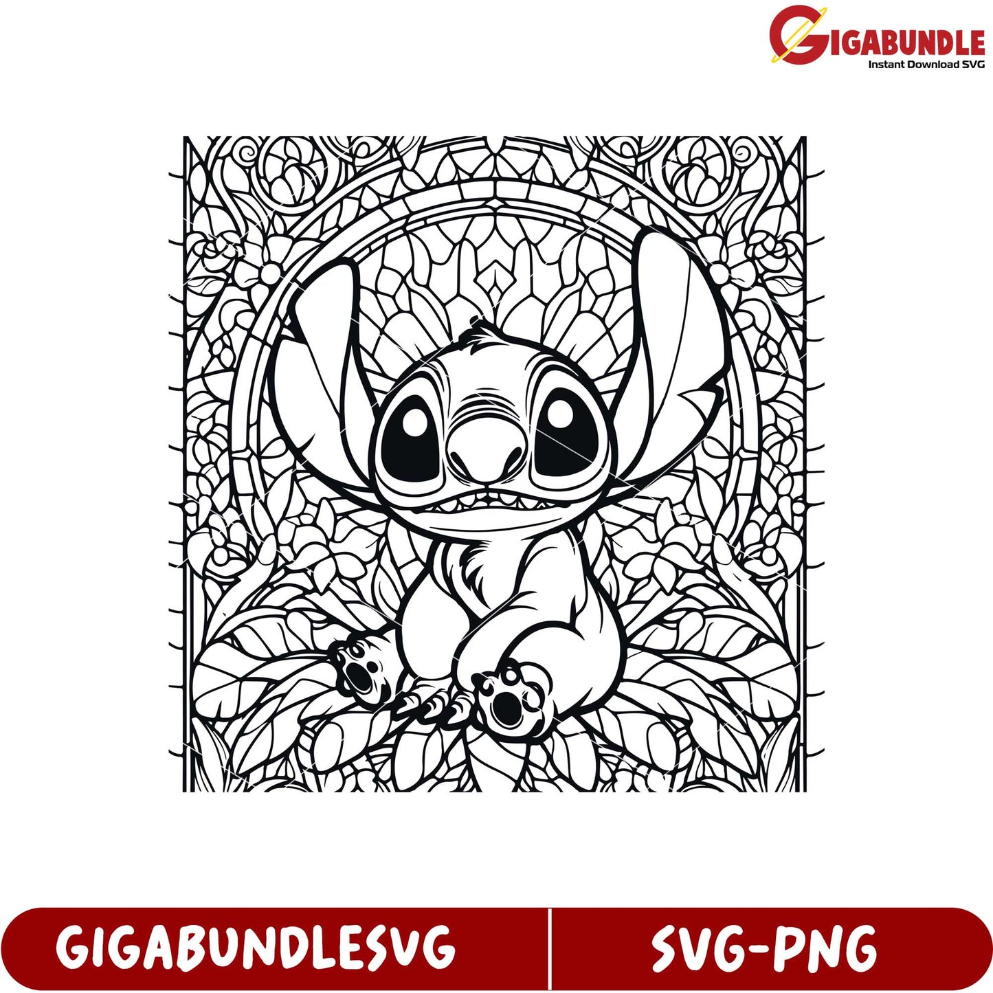 Cute Cartoon Character Sitting in Floral Design SVG File Download