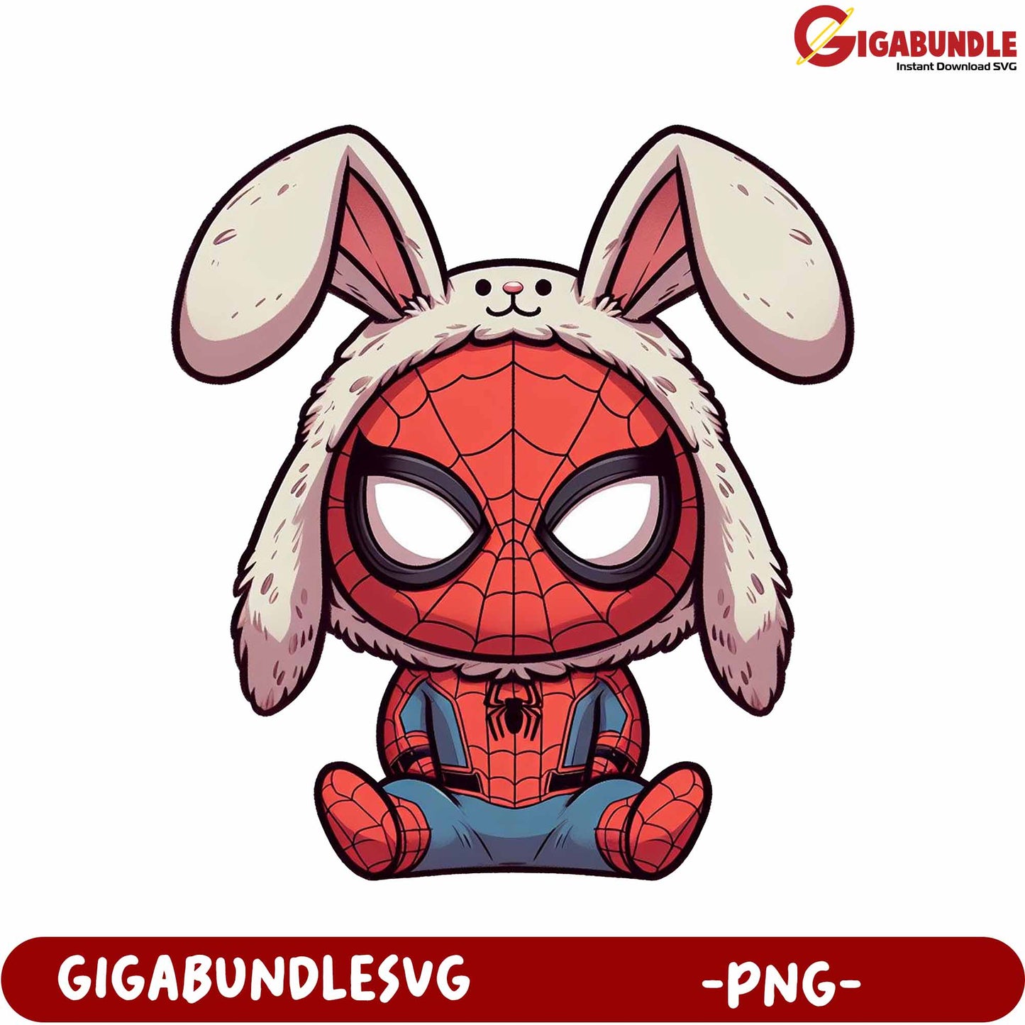 Cute Spider Bunny Character PNG for Fun Designs and Crafts