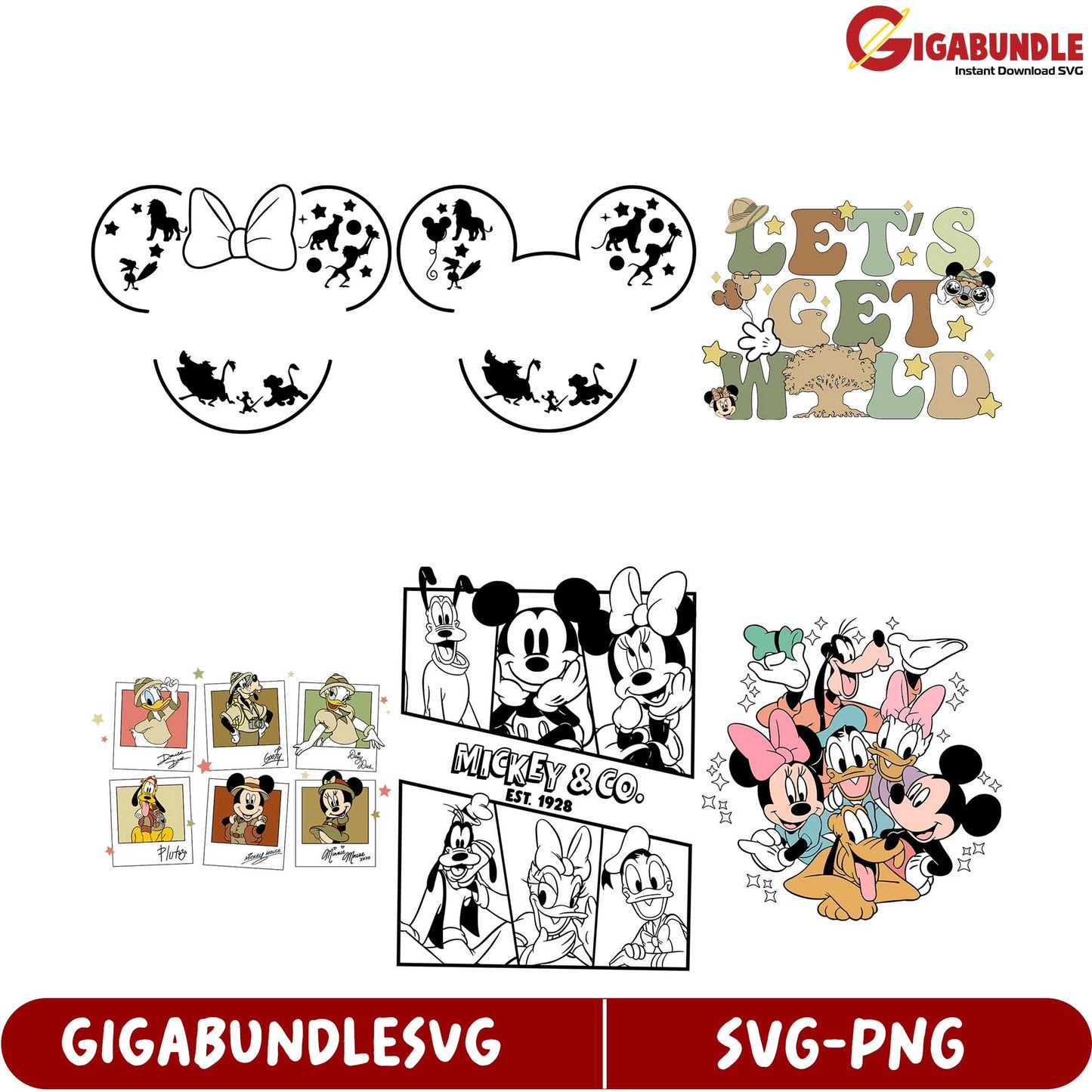 Disney-Inspired SVG Bundle Mickey & Friends Designs for Crafts