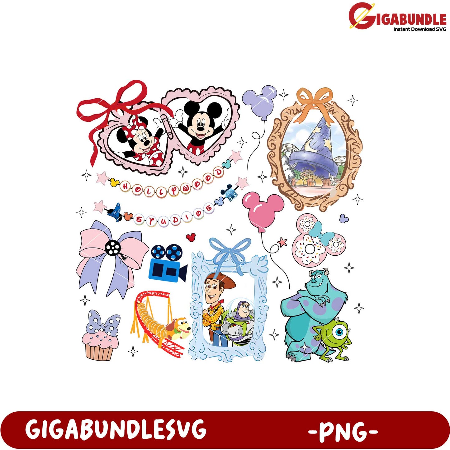 Disney-themed Clip Art Set for Creative Projects PNG