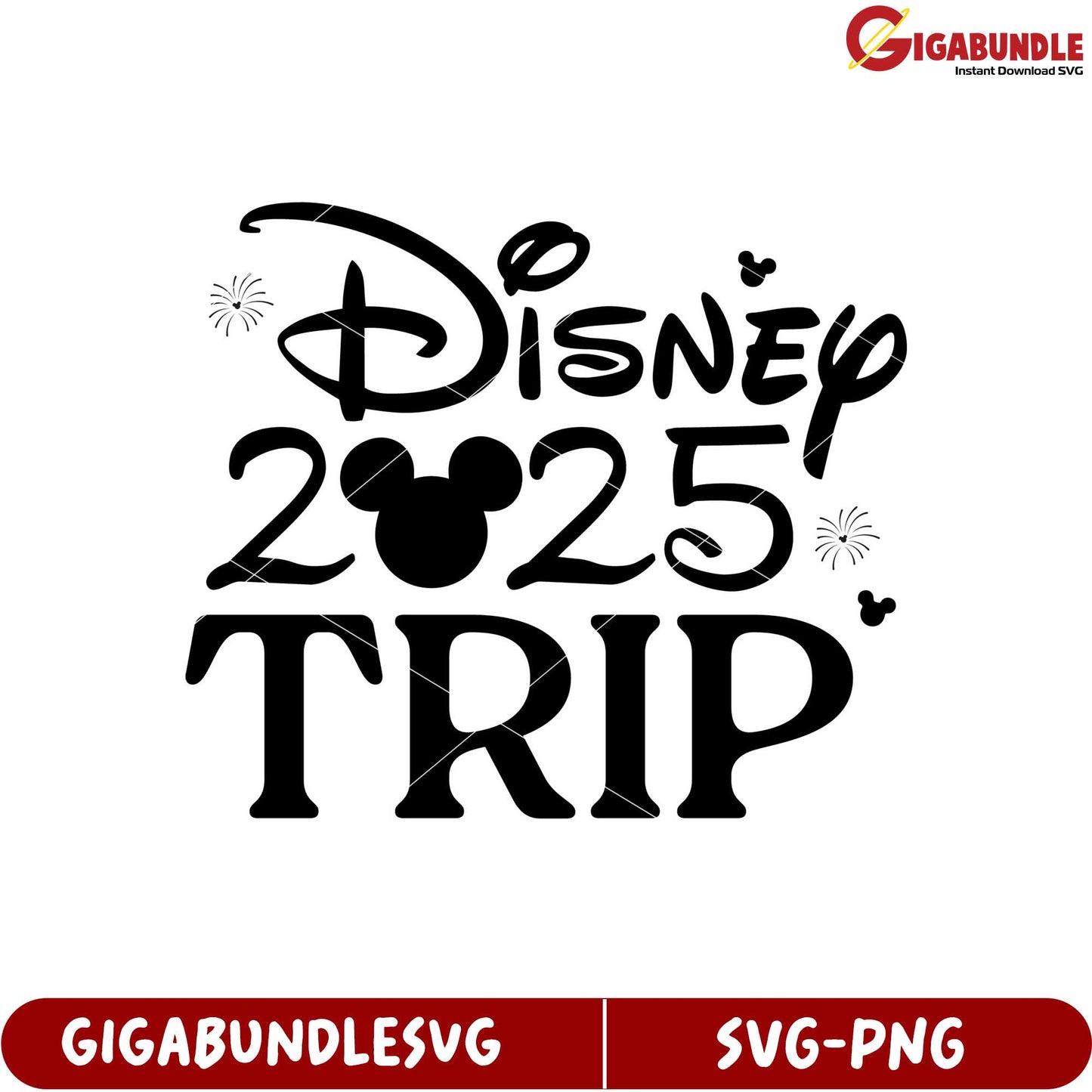 Disney 2025 Trip SVG Design Ideal for Family Vacation Planning