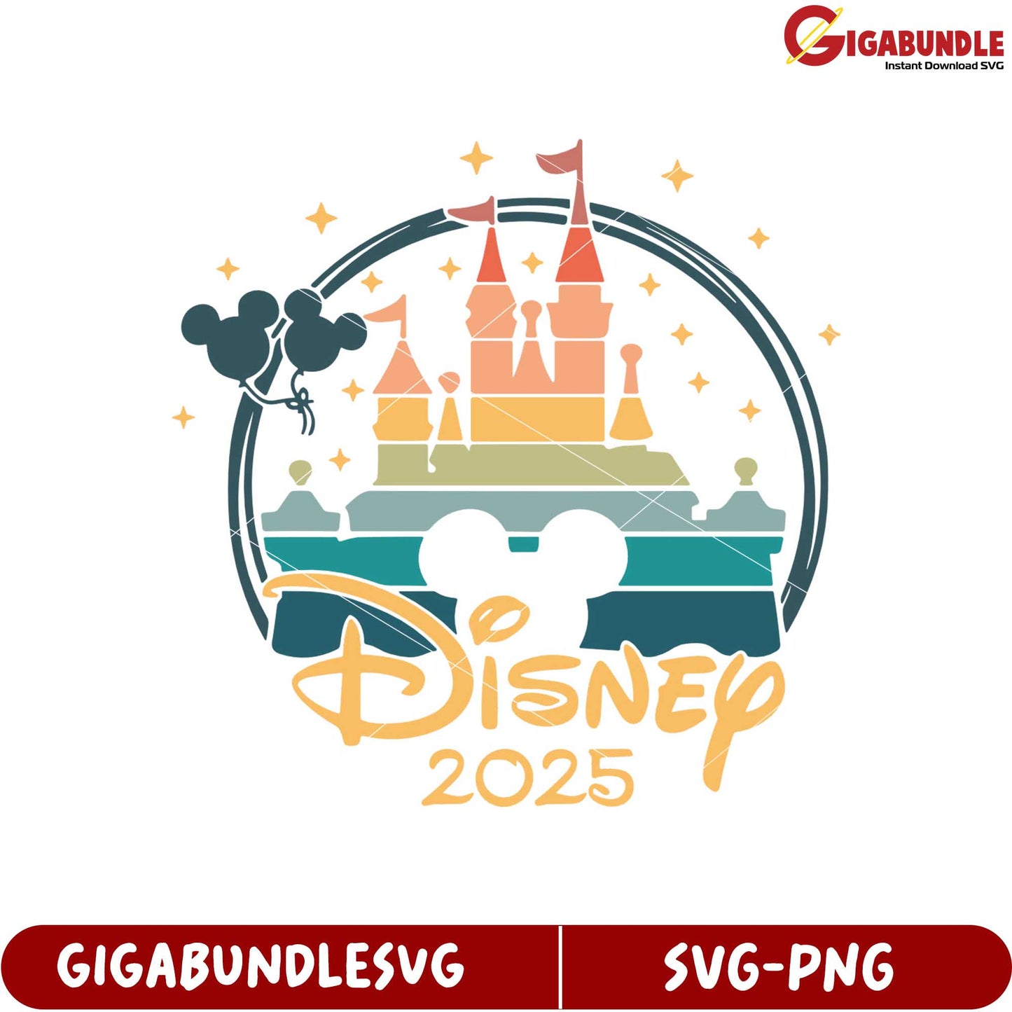 Disney Castle Design for 2025 SVG Format Perfect for Crafts and Gifts