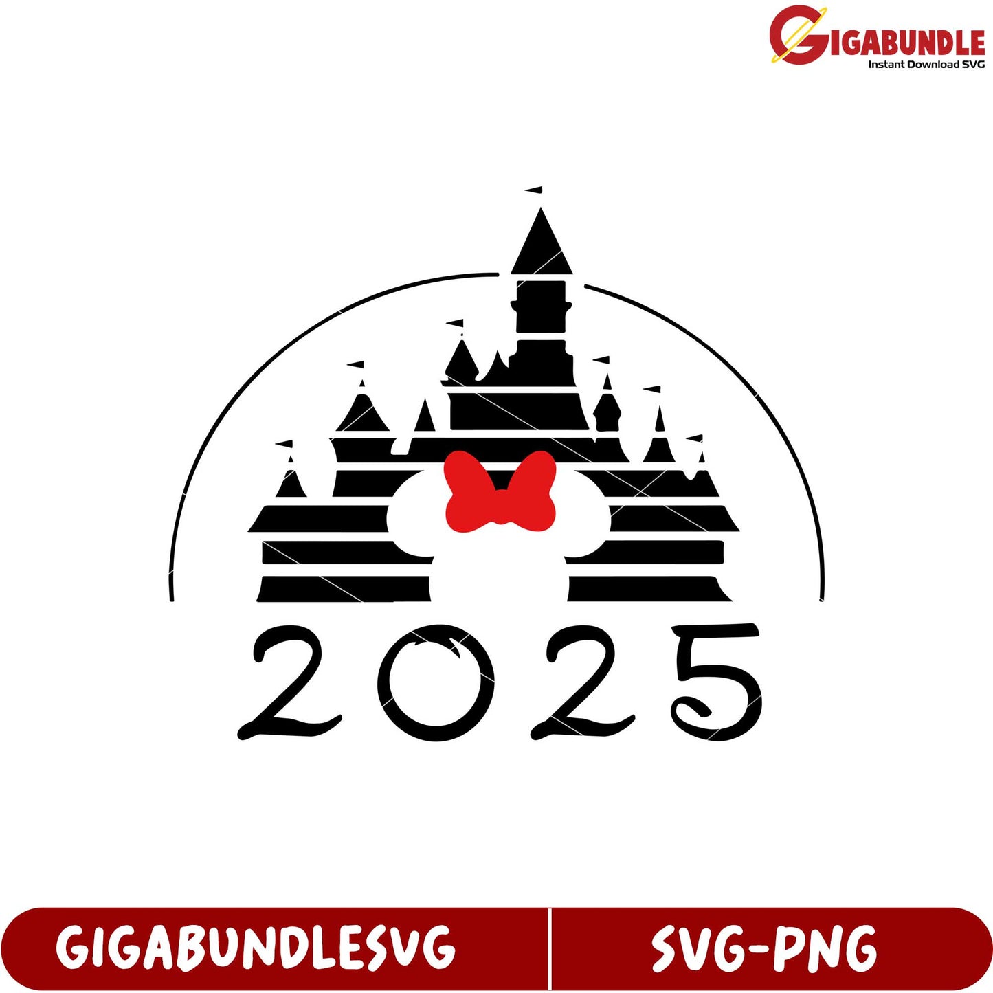 Disney Castle SVG Design for 2025 Celebration Graphic Template