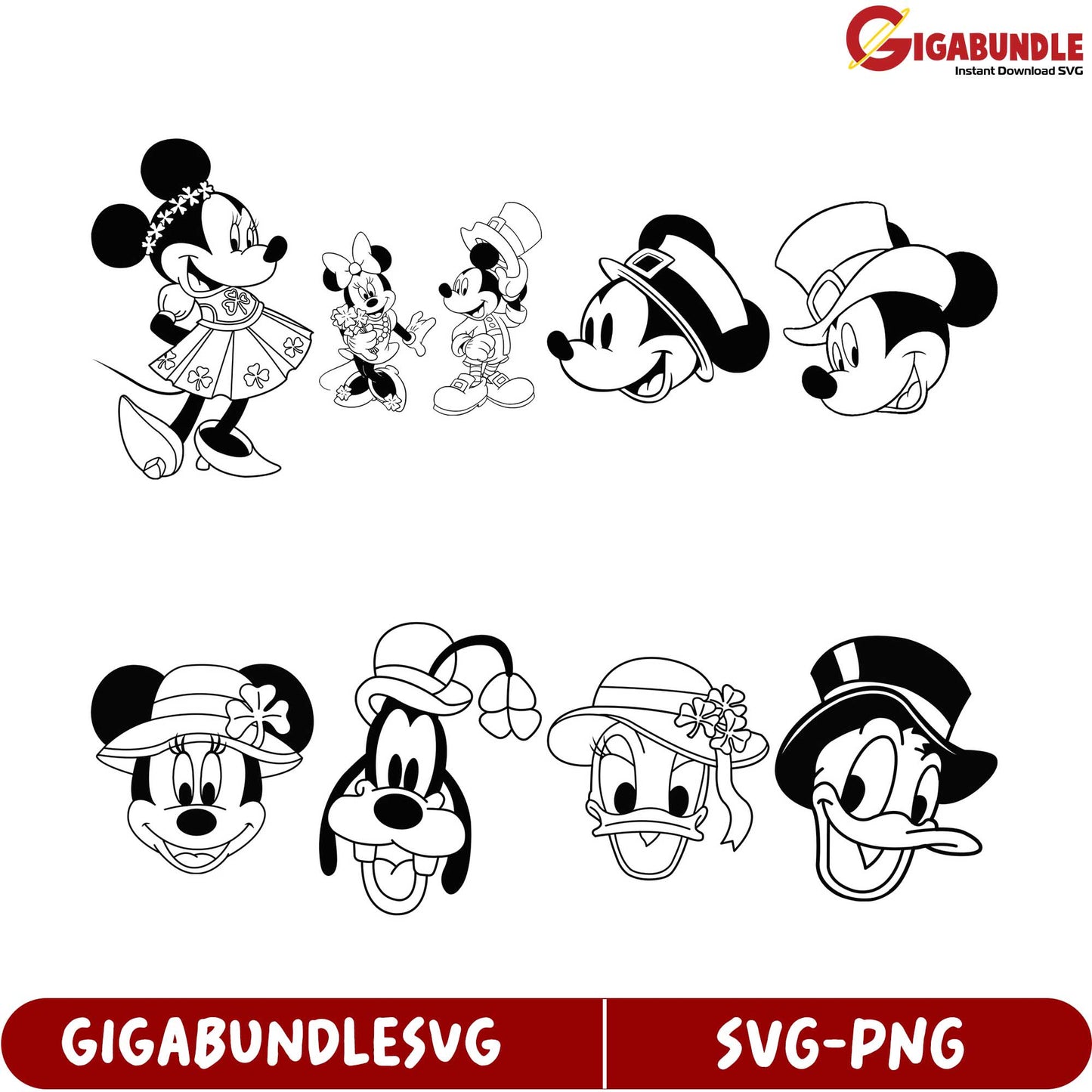 Disney Character SVG Bundle - Instant Download for Crafting Fun