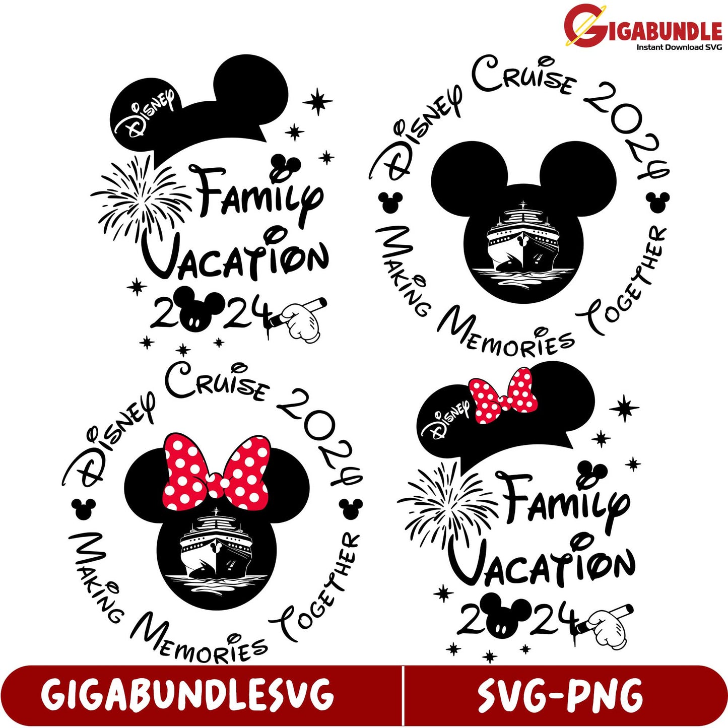 Disney Cruise 2024 SVG Bundle - Family Vacation Memories Design