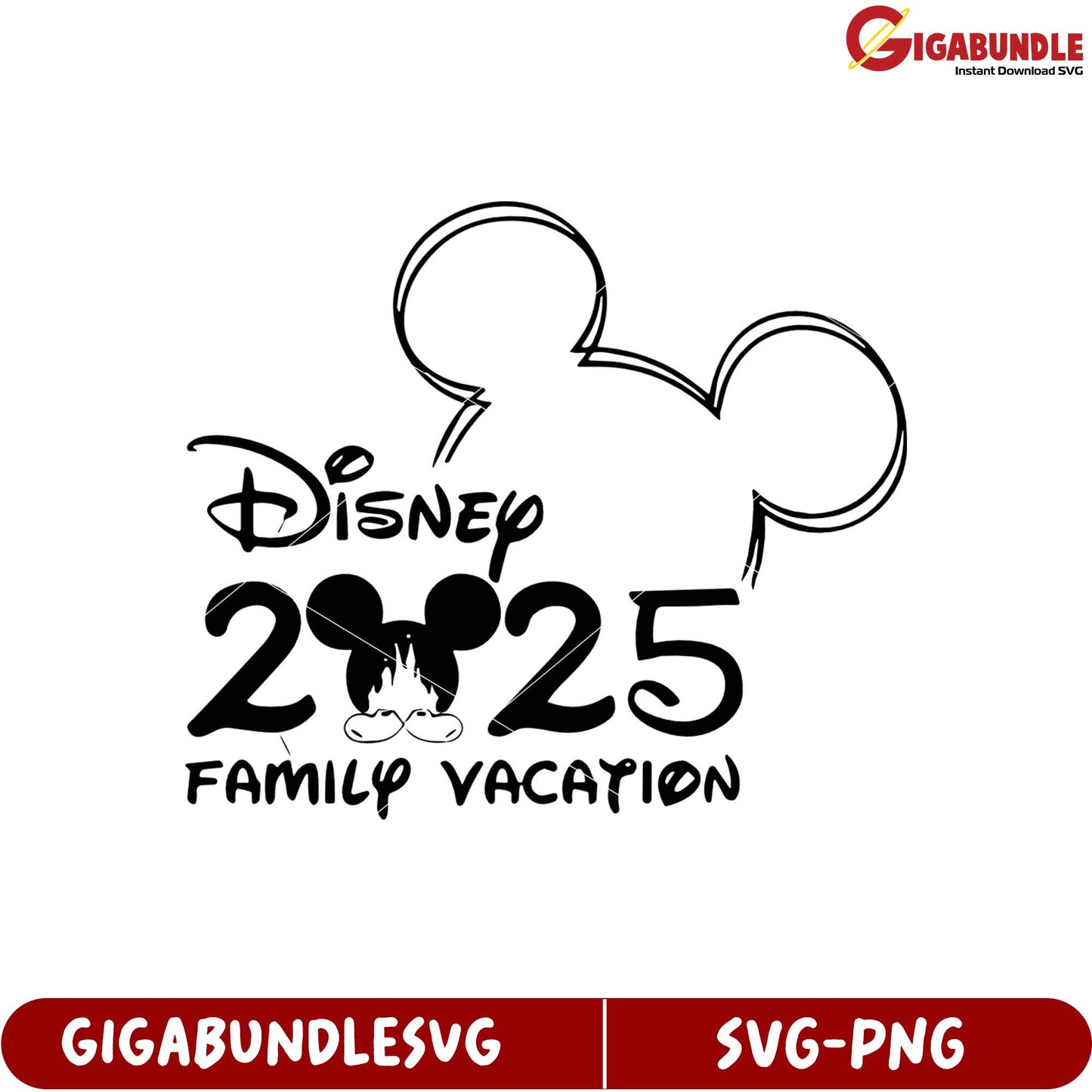 Disney Family Vacation 2025 SVG Design for Memorable Trips