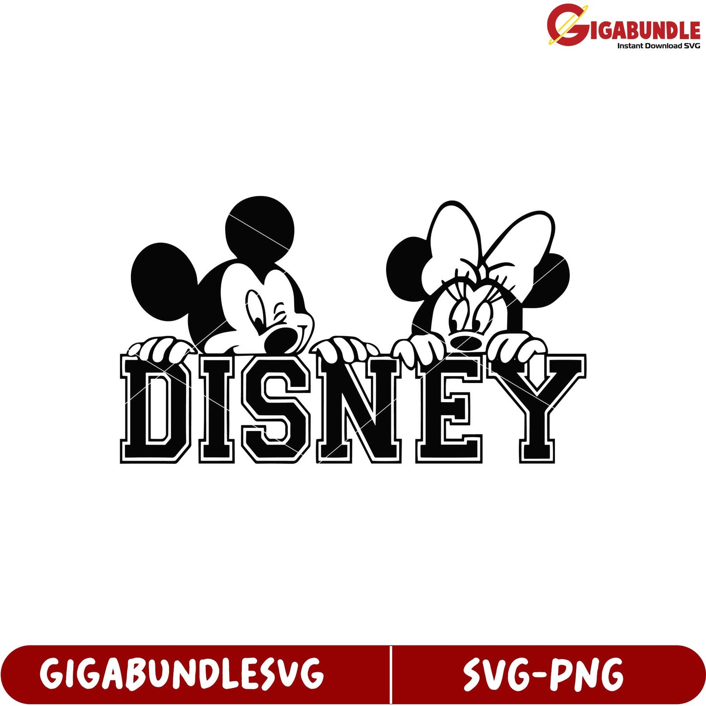 Disney Mickey and Minnie Mouse SVG Clipart for Craft Projects