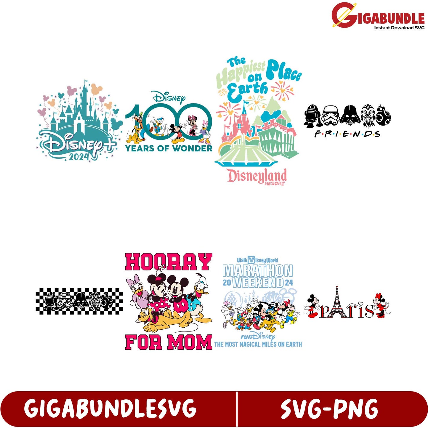 Disney SVG Bundle 100 Years of Wonder & Magical Designs