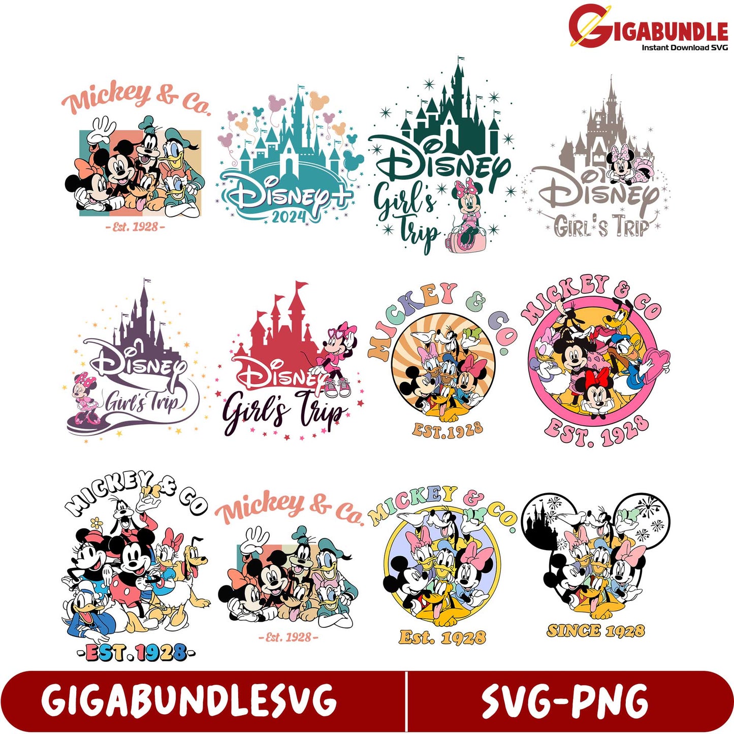 Disney SVG Bundle Mickey & Co. Girls Trip Graphics 2024