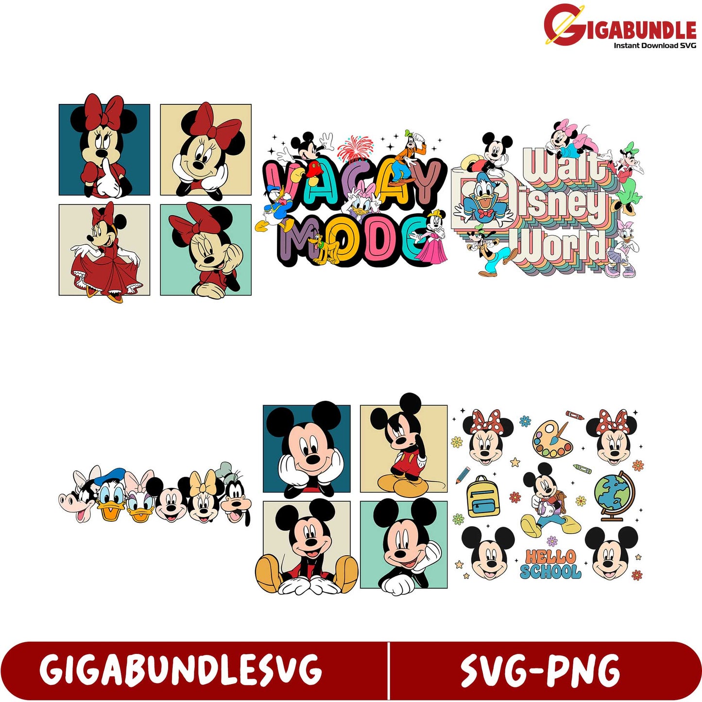 Disney SVG Bundle Mickey and Minnie Designs for All Occasions
