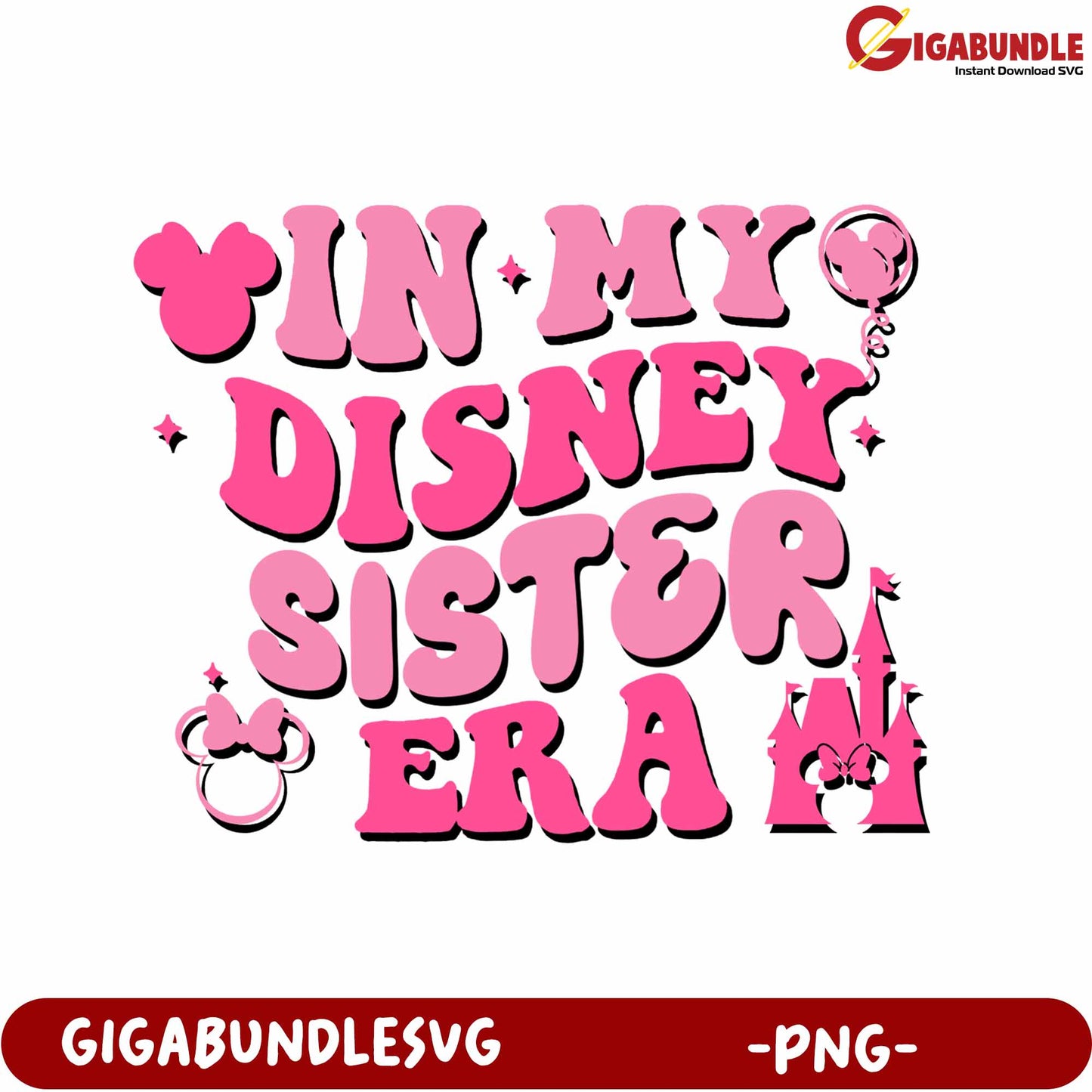 Disney Sister Era Typography Design - Instant Download PNG Art