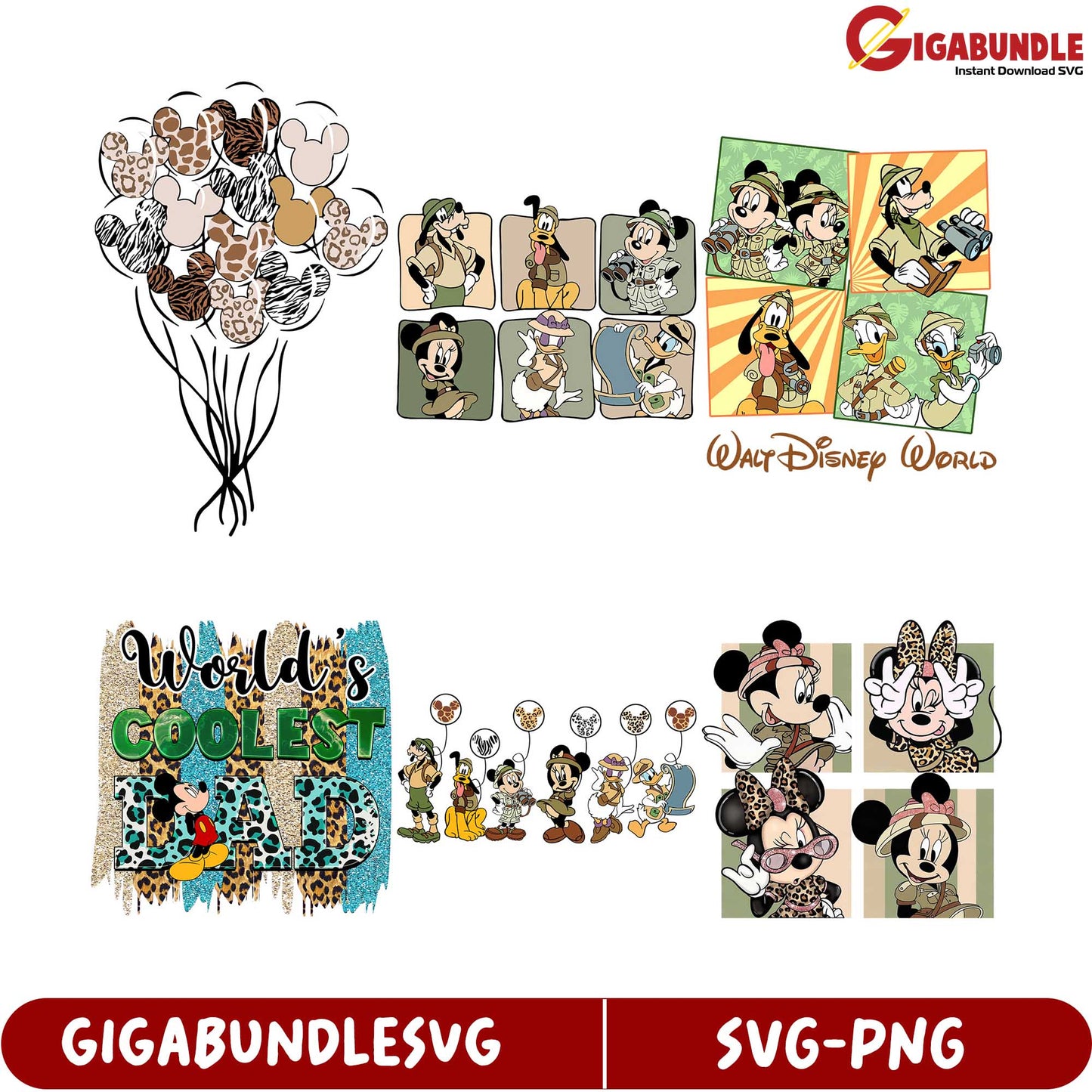 Disney Themed SVG Bundle Fun Graphics for Crafting & Design