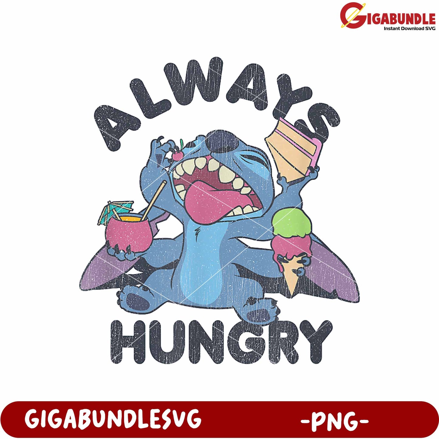 Disney lilo stitch always hungry eating png, funny disney stitch design png, lilo and stitch png