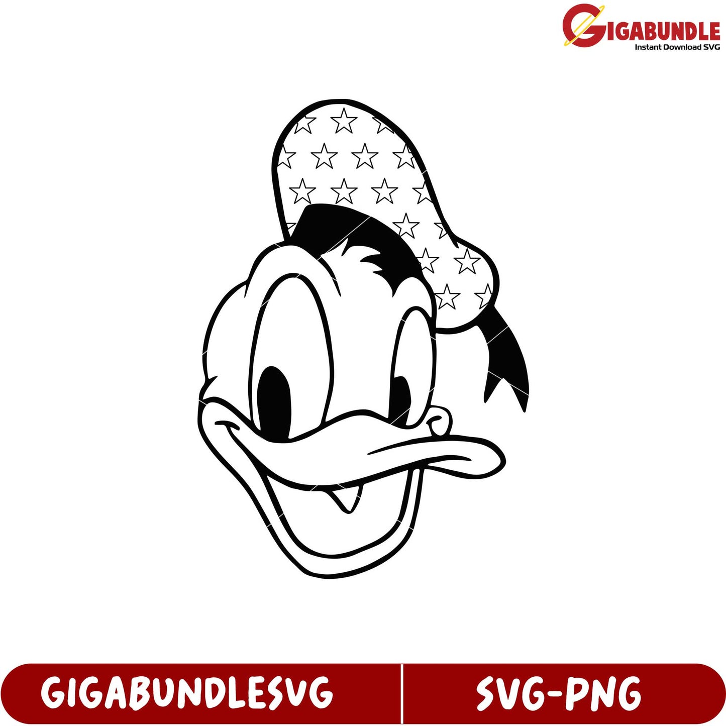Donald Duck Cartoon Character SVG Design for Creative Projects