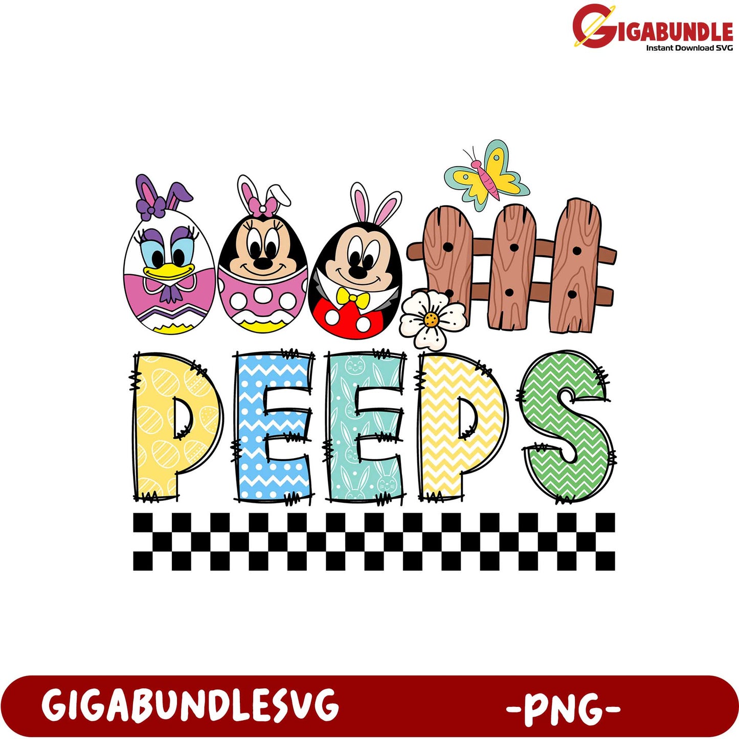 Easter Peeps PNG Design with Cute Characters for Spring Decor