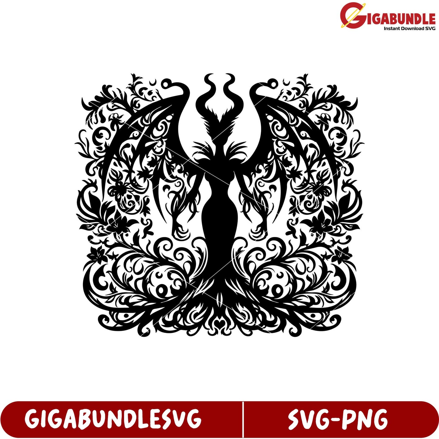 Elegant Black Phoenix SVG Design for Crafting and Artwork Projects