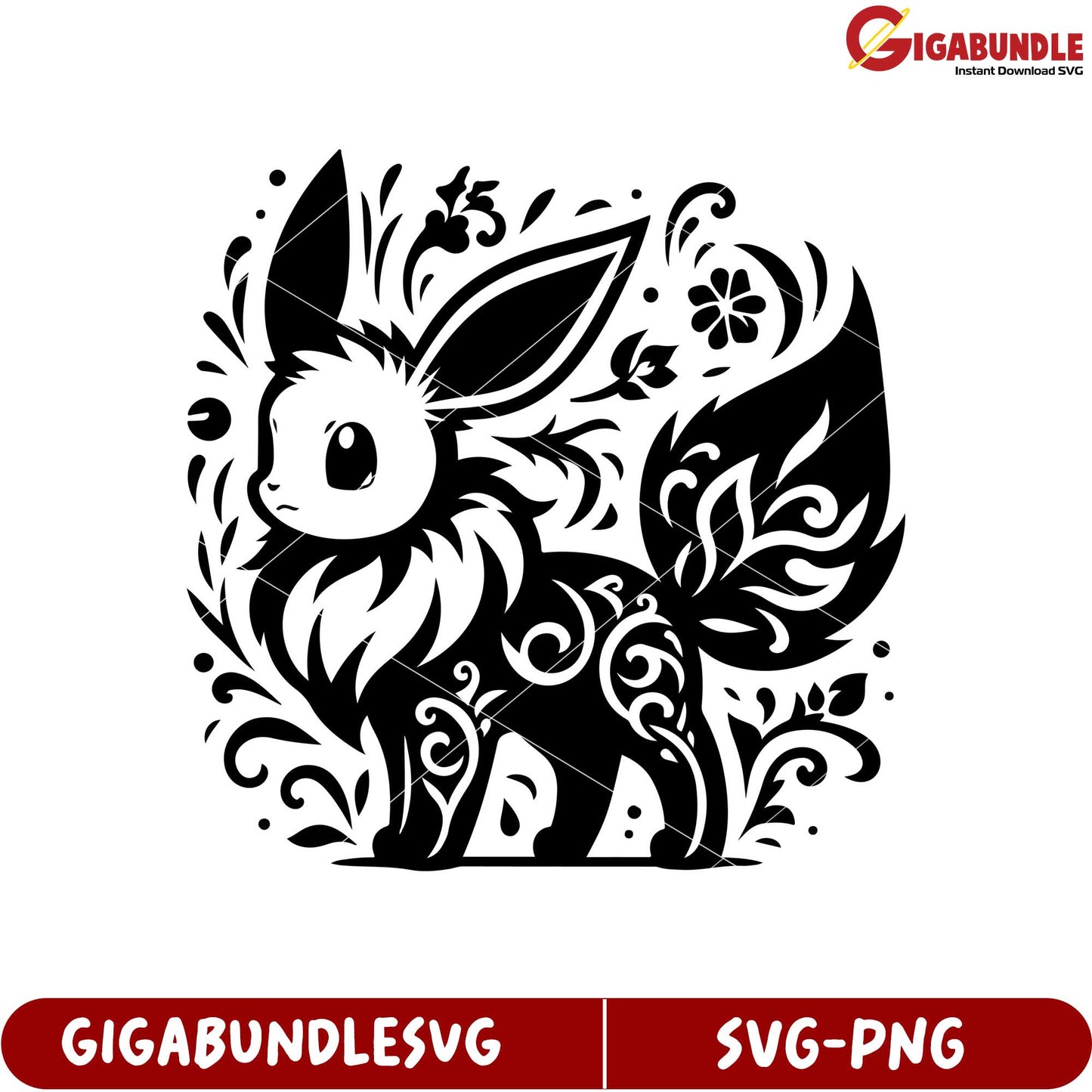 Elegant Floral Fox SVG Design for Crafting and Digital Projects