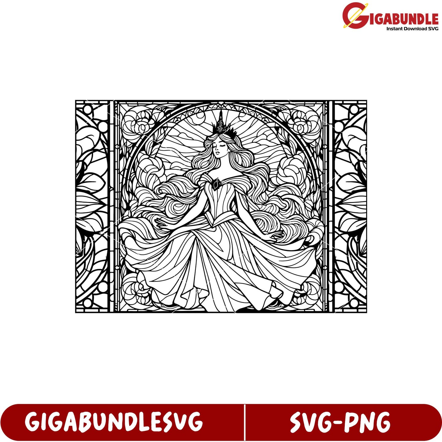 Elegant Princess Design SVG for Crafting and Decoration Projects