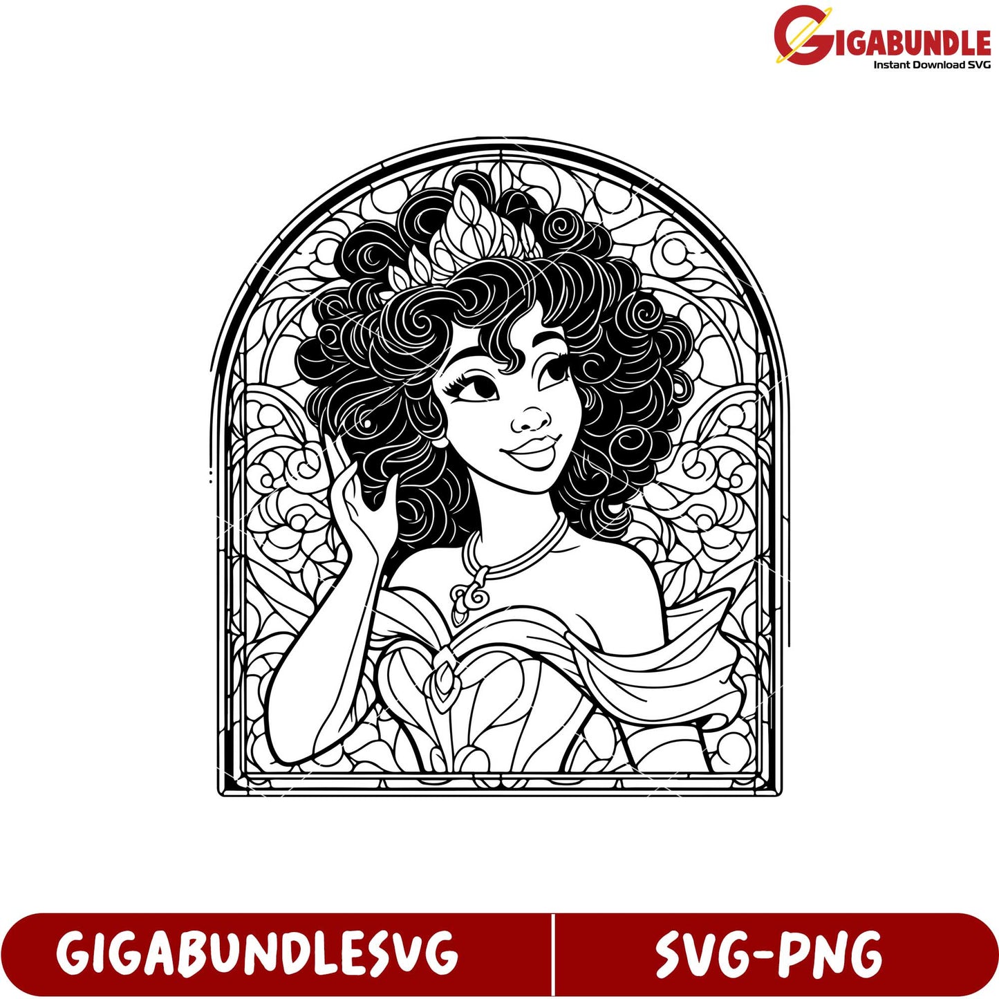 Elegant Princess SVG Design for Creative Art Projects and Crafts