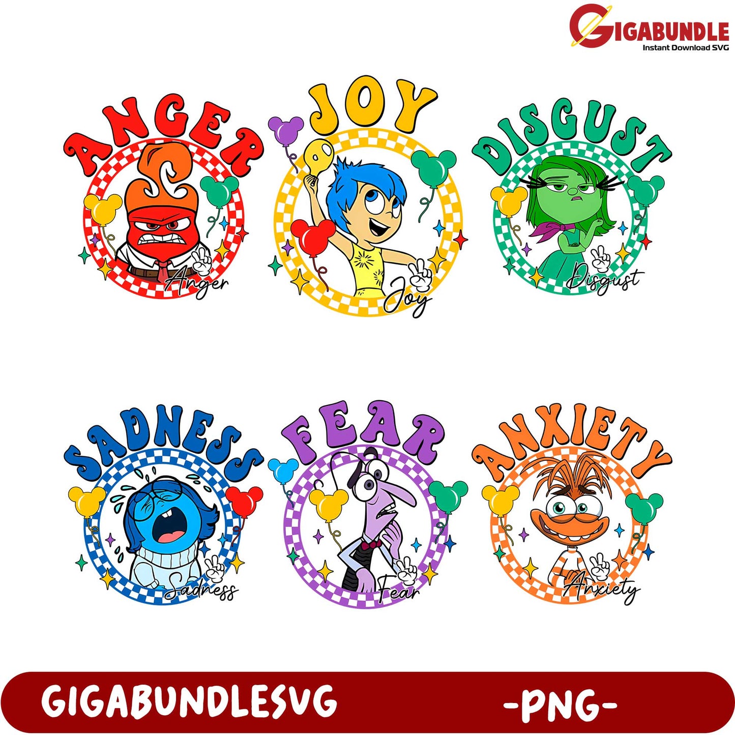 Emotional Character Bundle PNG Joy, Anger, Fear, and More