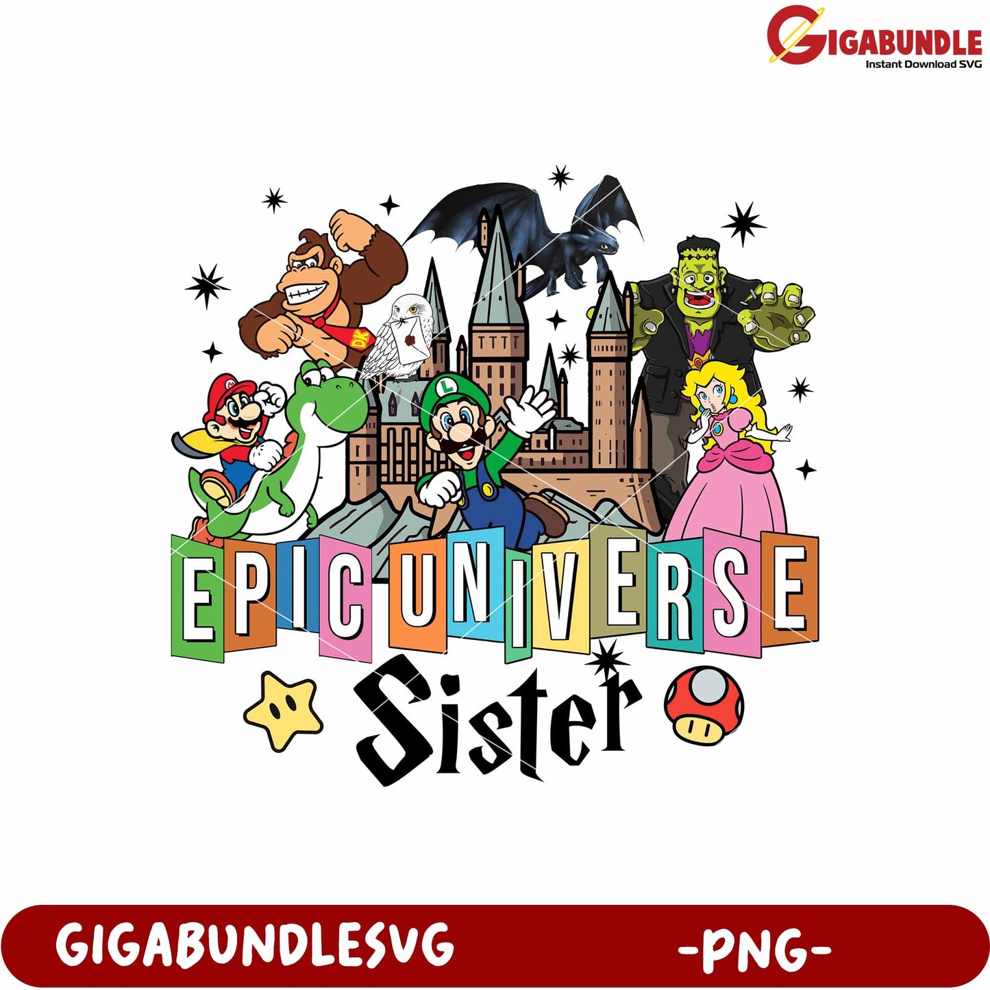 Epic universal sister png, family adventure png, universal studio png