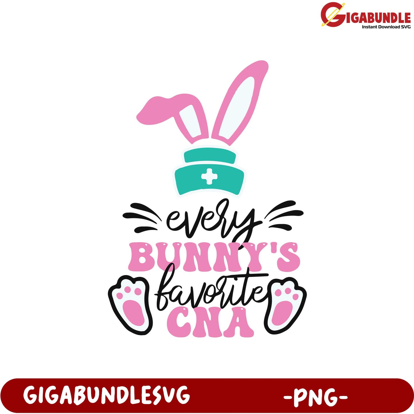 Every Bunny's Favorite CNA PNG - Cute Easter Design for Crafts