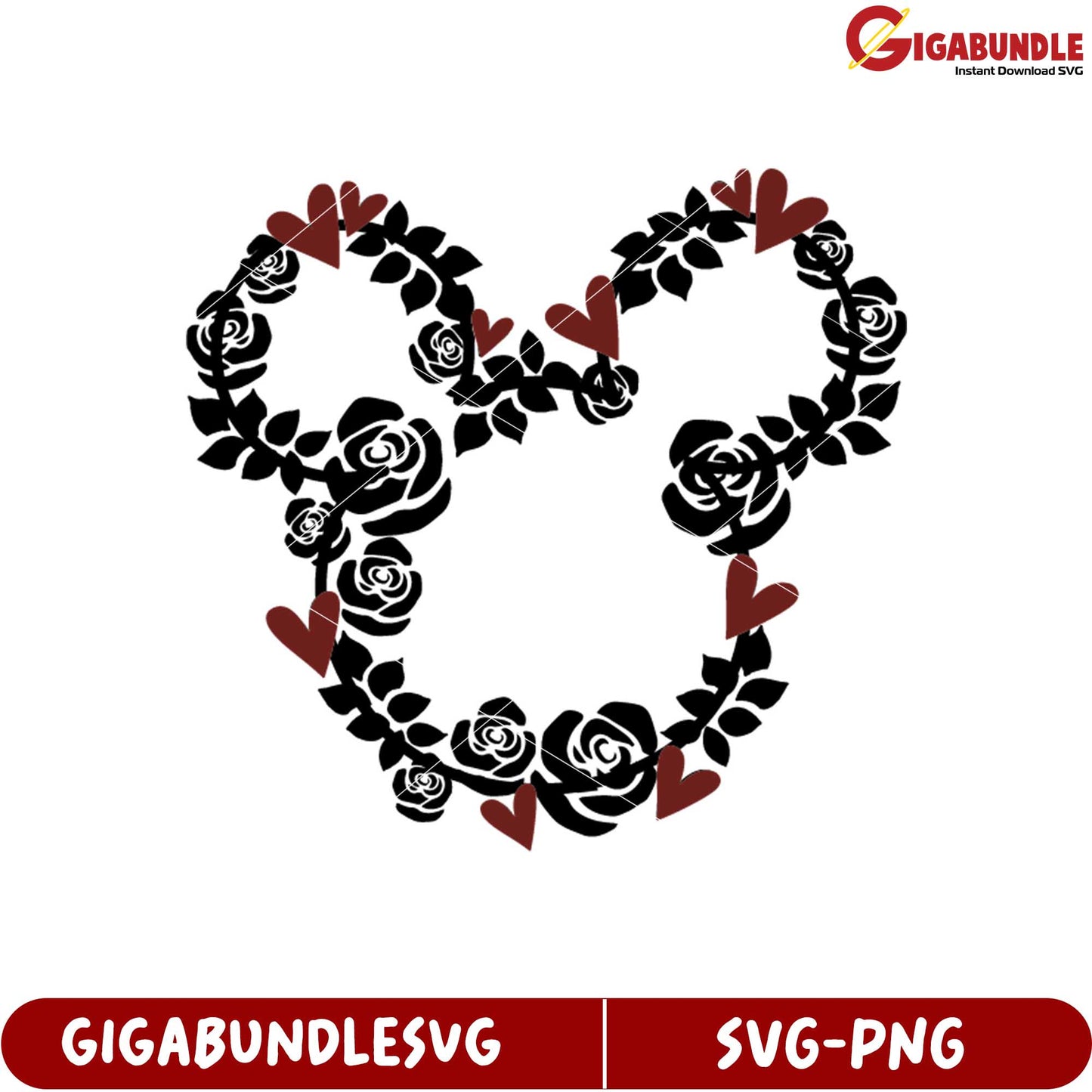 Floral Heart Design SVG for Crafts and DIY Projects Downloadable File