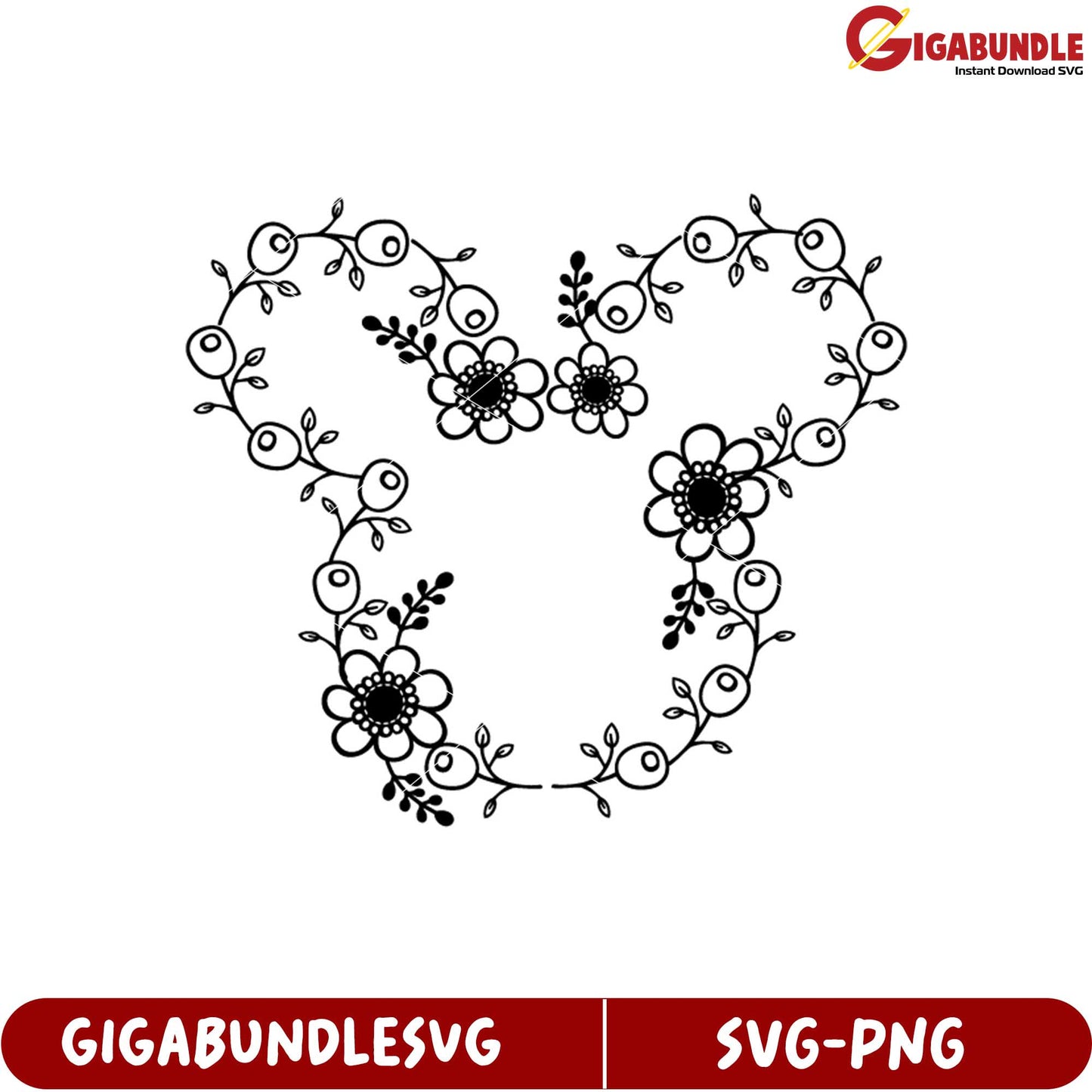 Floral Heart SVG Design for Creative Projects and Crafting Use