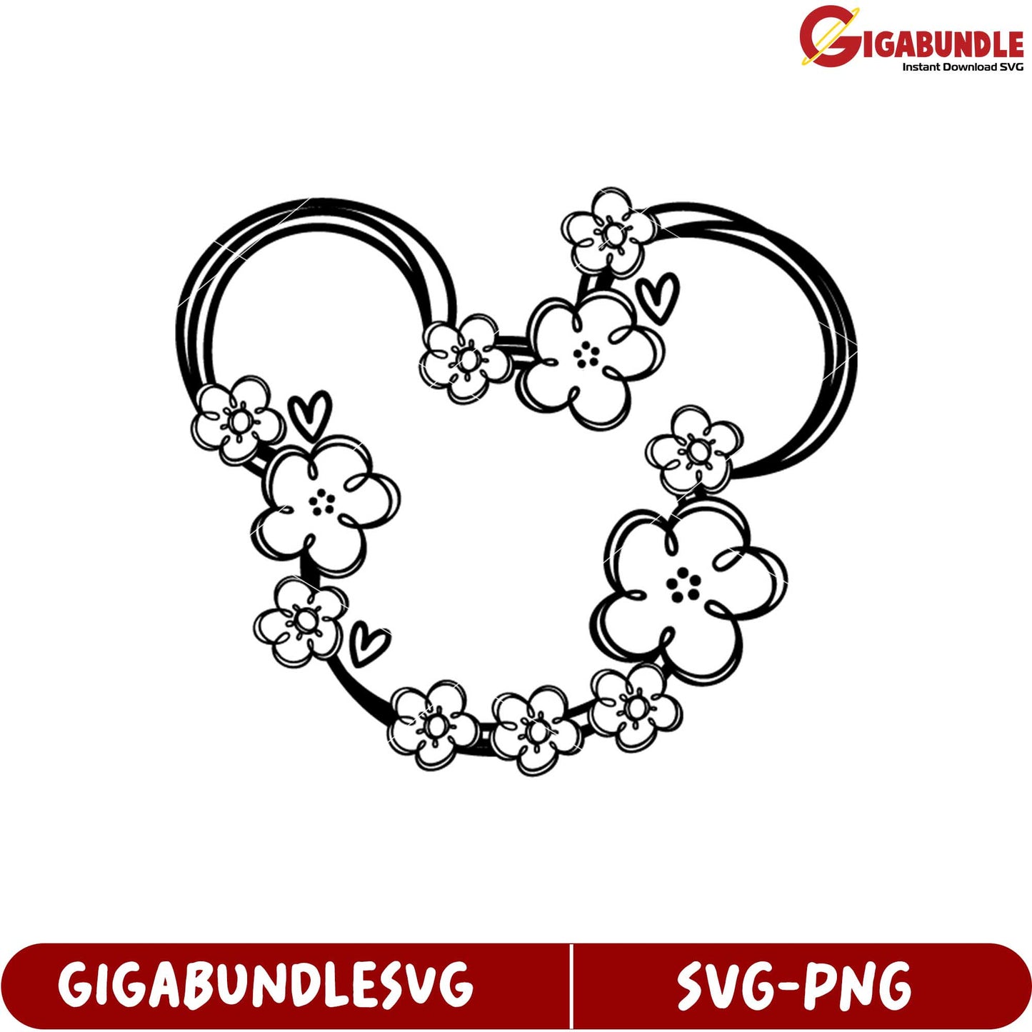 Flower Heart SVG Design for Creative Projects and DIY Crafts