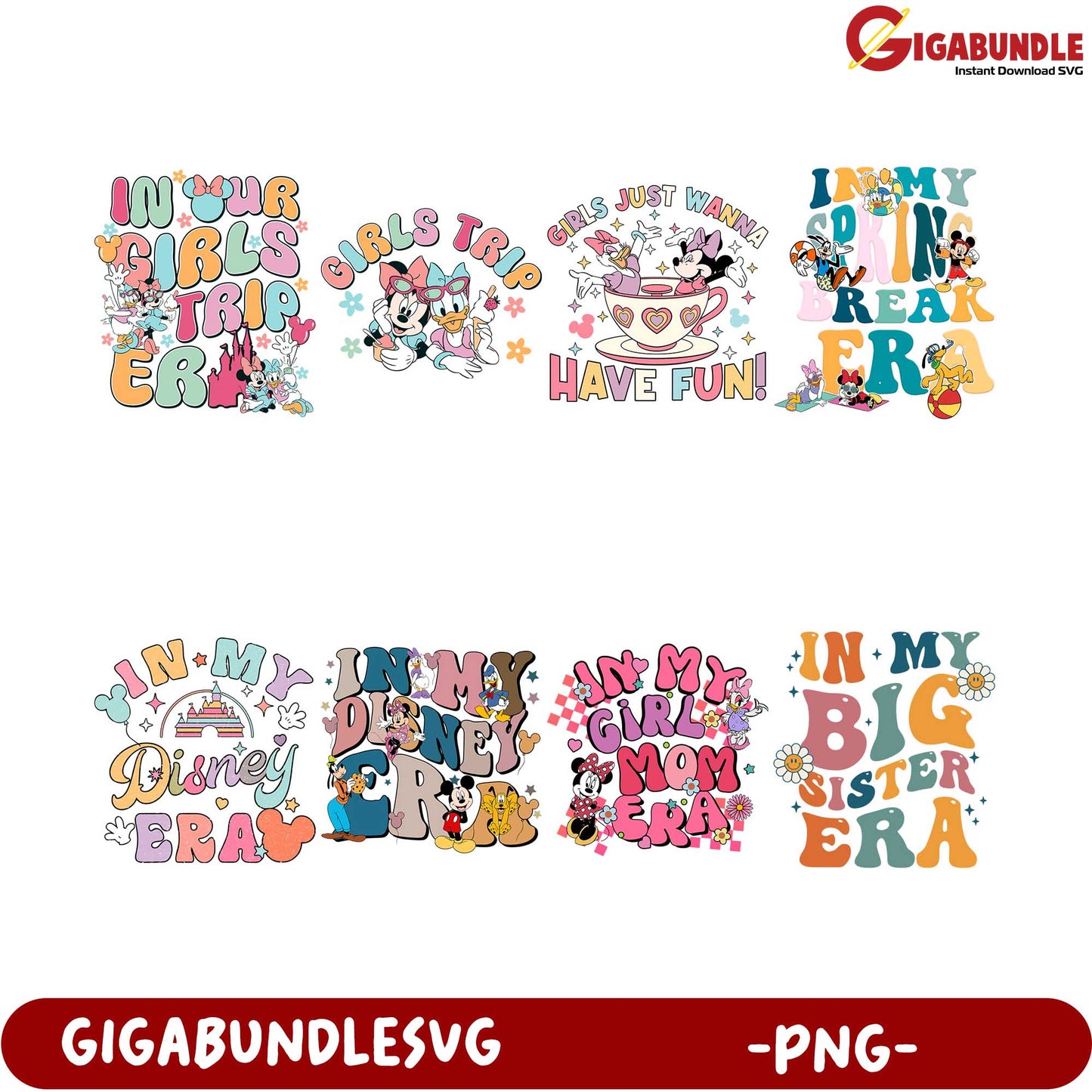 Fun Girls Trip PNG Bundle Disney & Spring Break Designs