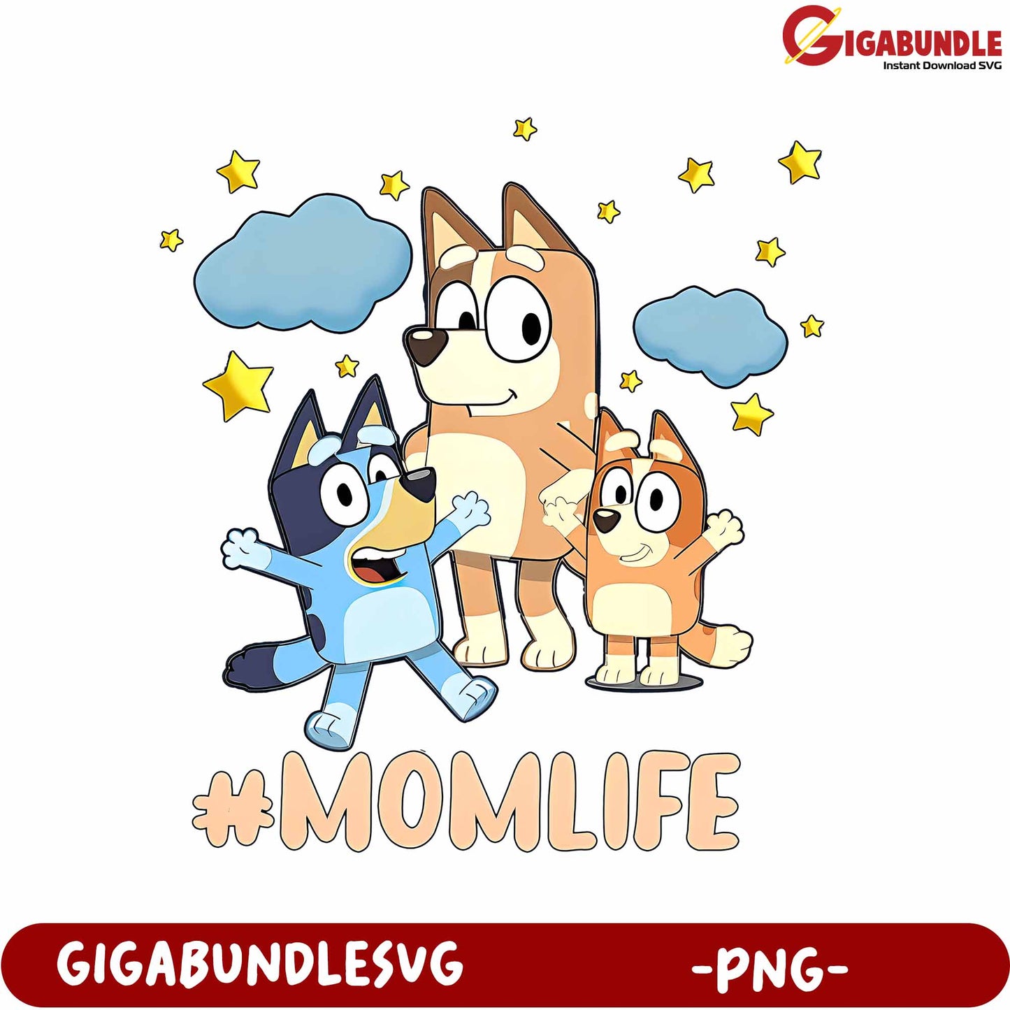 Happy Family Moments #MomLife PNG Graphic for Moms and Kids
