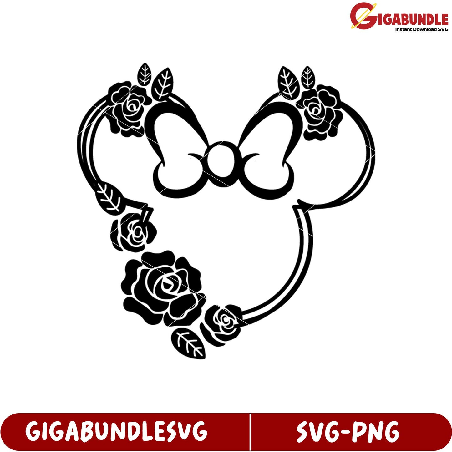 Heart Shaped Floral Bow Design SVG for Creative Projects and Crafts