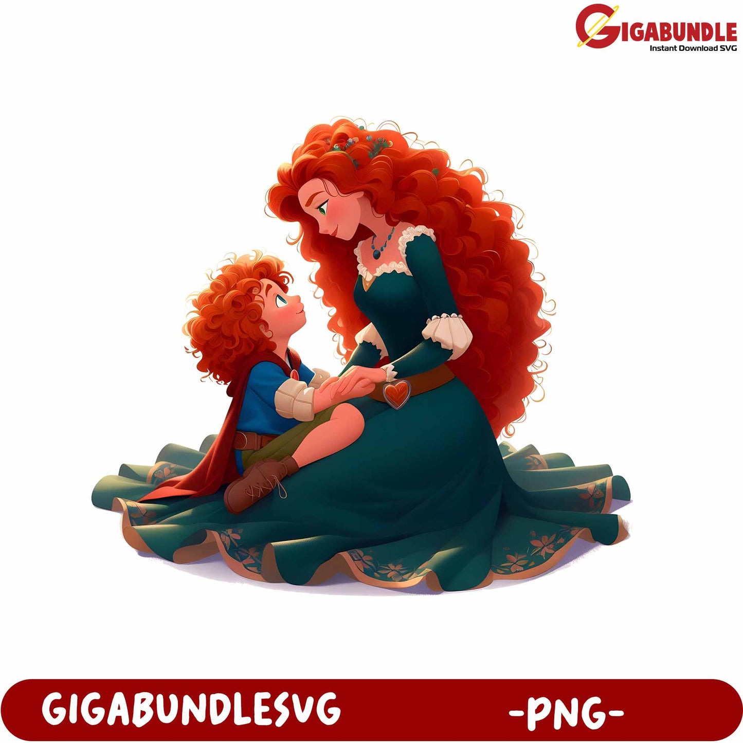 Heartwarming Mother and Child Duo PNG Artwork for Crafts
