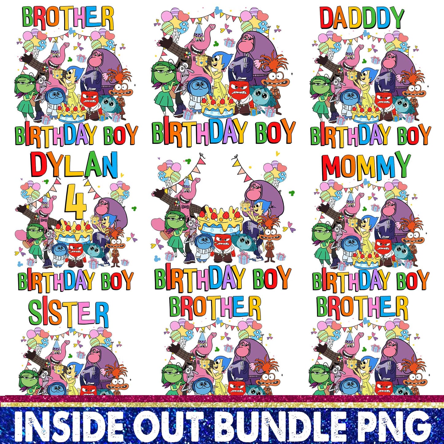 Inside out Bundle Png, Disney Png