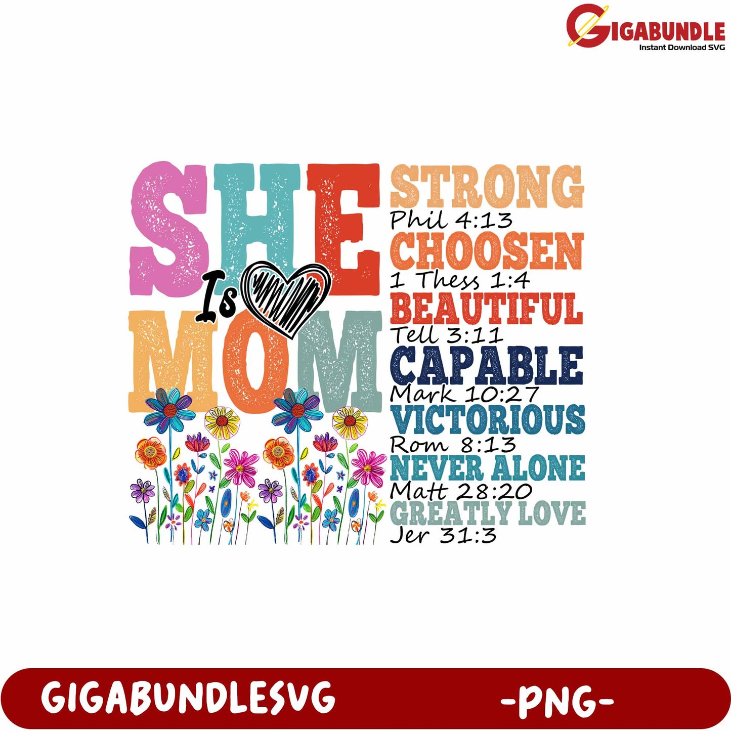 Inspirational Mom Quote Design for Gifts and Home Decor in PNG Format