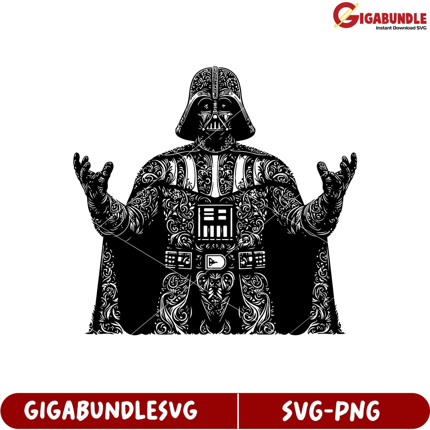 Intricate Darth Vader SVG Design for Fantasy and Sci-Fi Enthusiasts