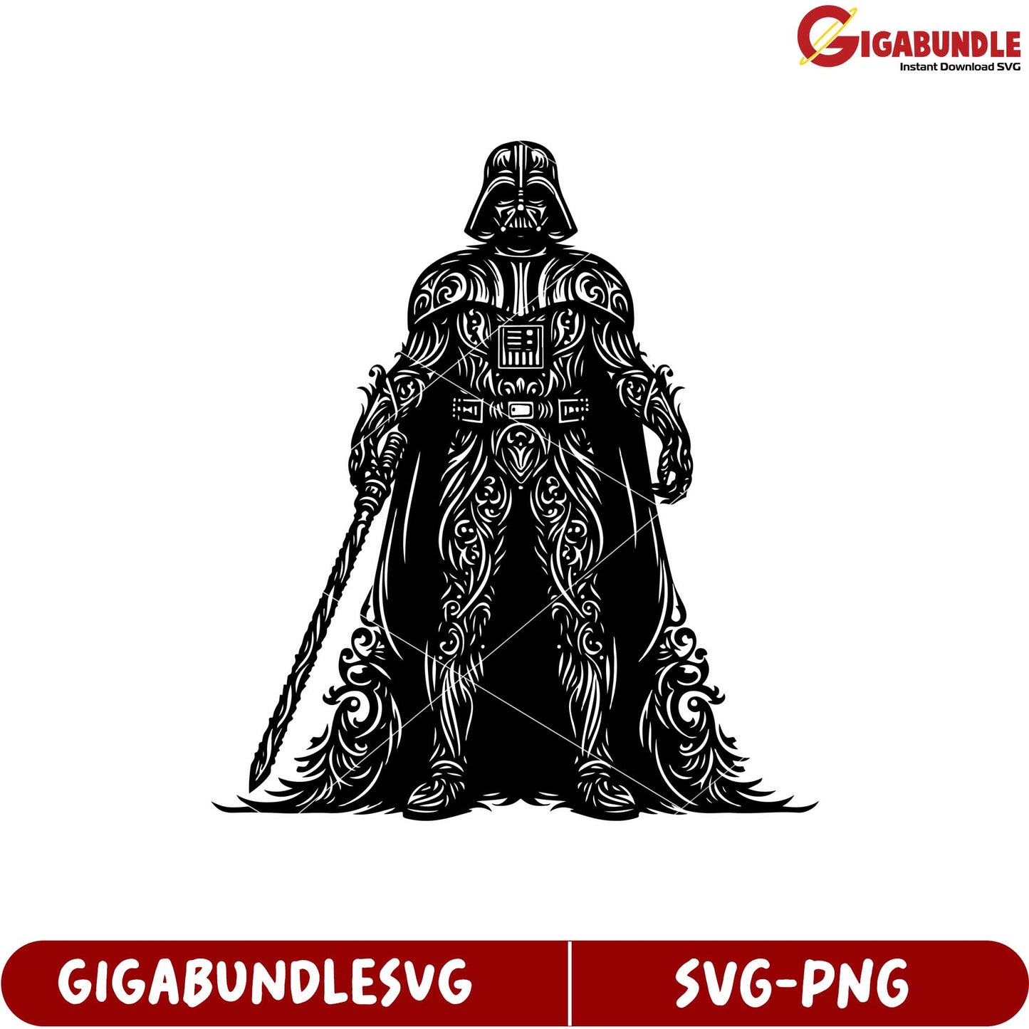 Intricate Vader Design SVG for Craft Projects and Custom Artwork