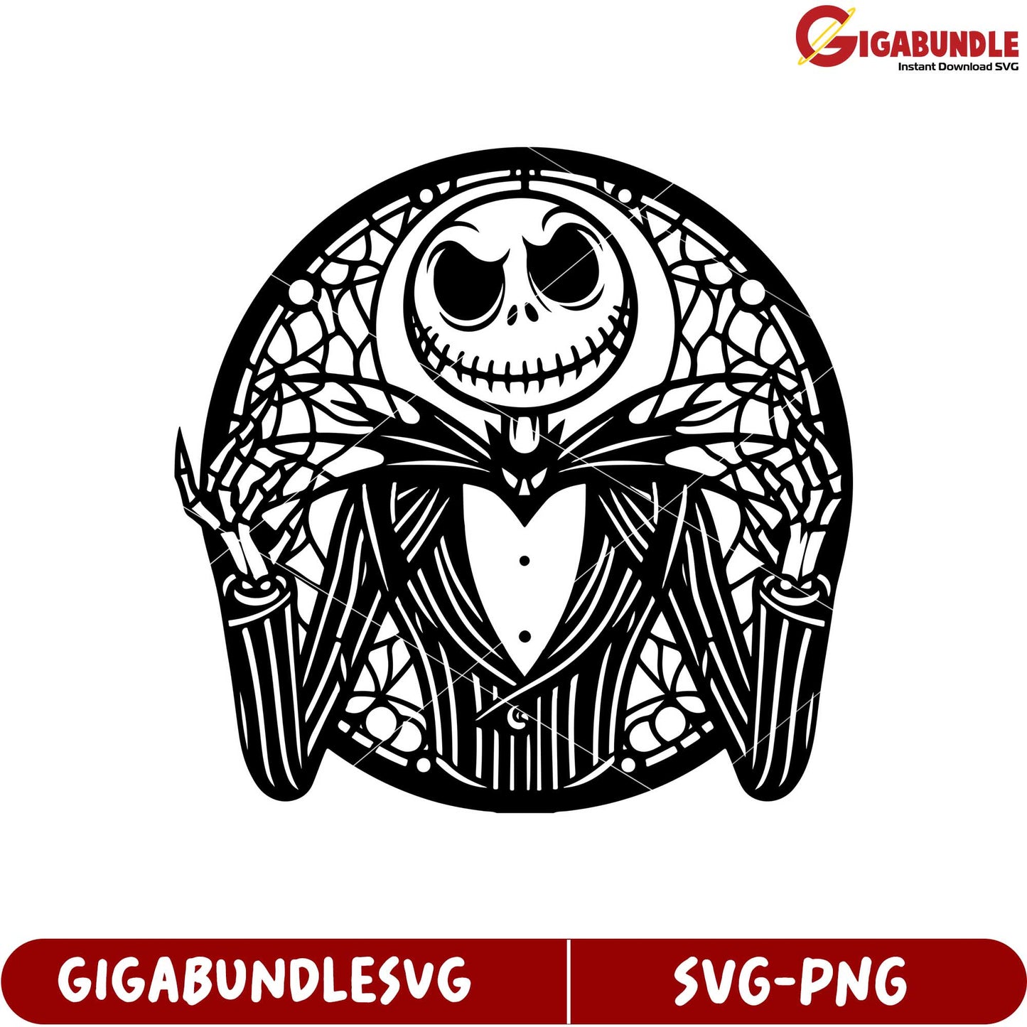 Jack Skellington SVG File for Crafts and Decorations - Instant Download