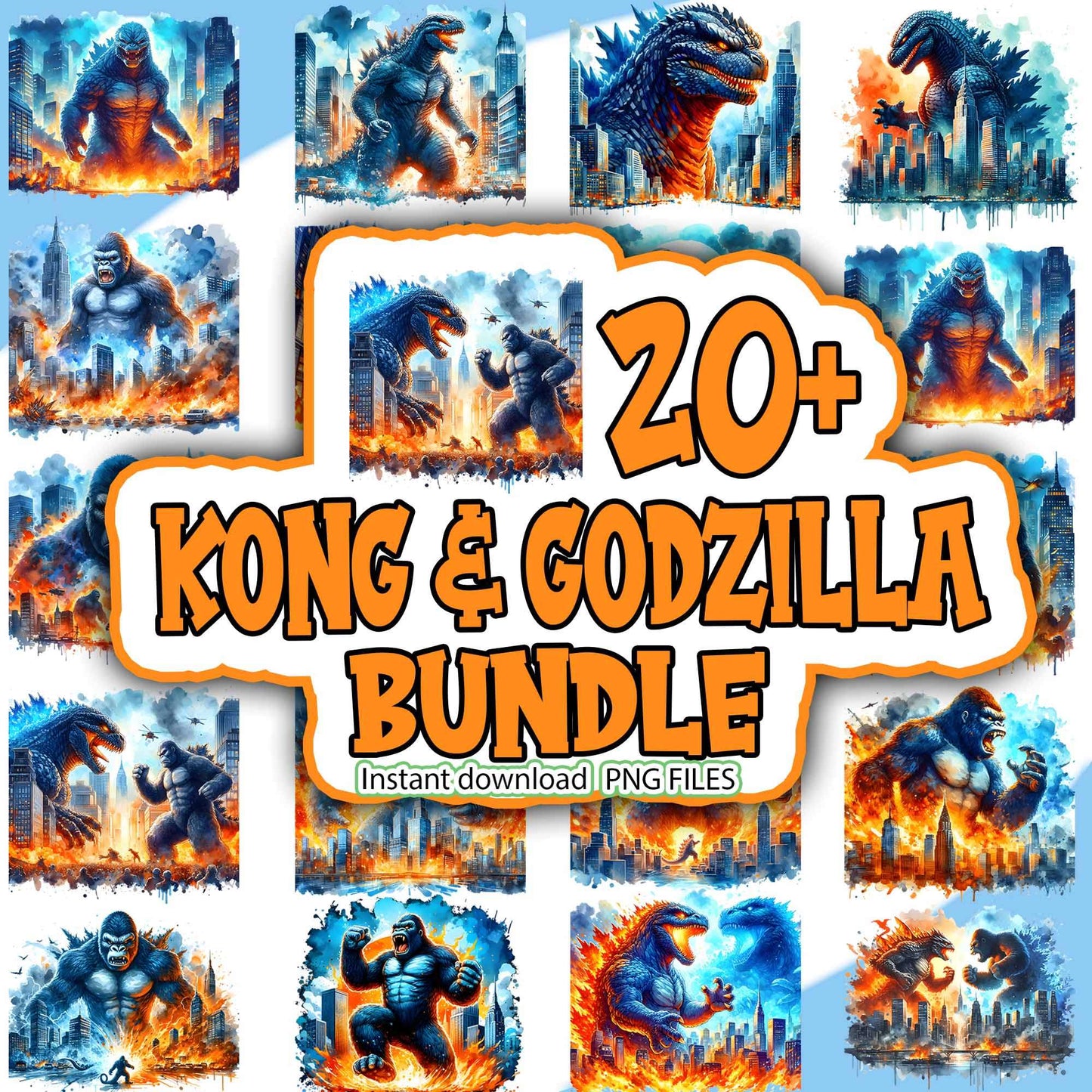 Kong & Godzilla bundle Png